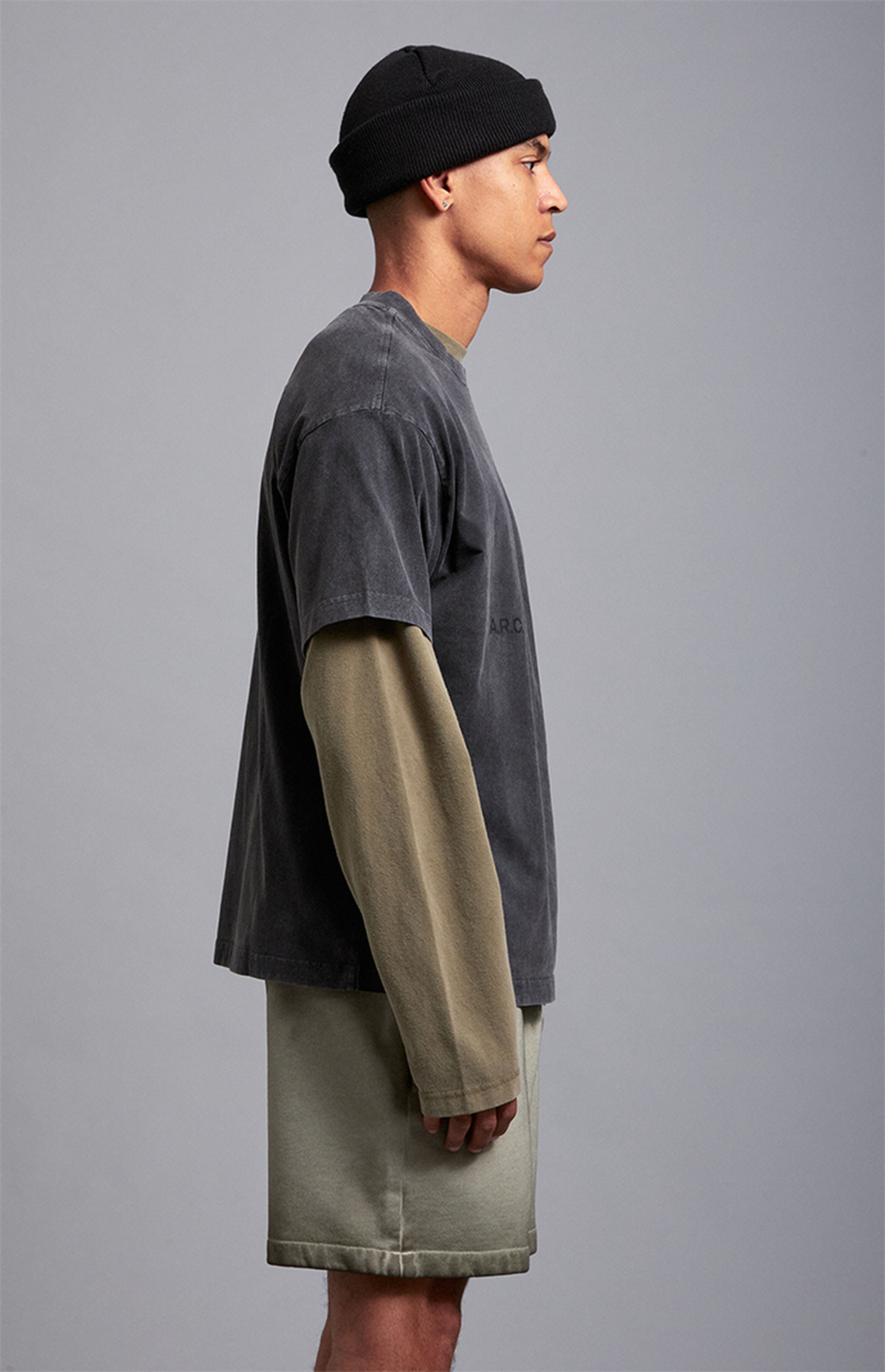 A.R.C. Black Vintage Wash Heavyweight Oversized T-Shirt