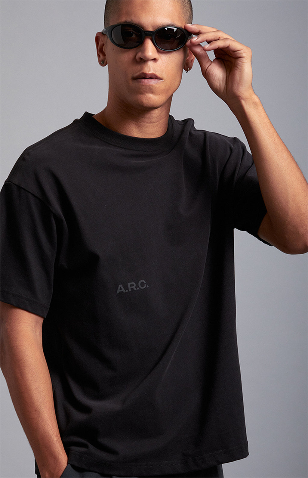 A.R.C. Black Vintage Wash Heavyweight Oversized T-Shirt