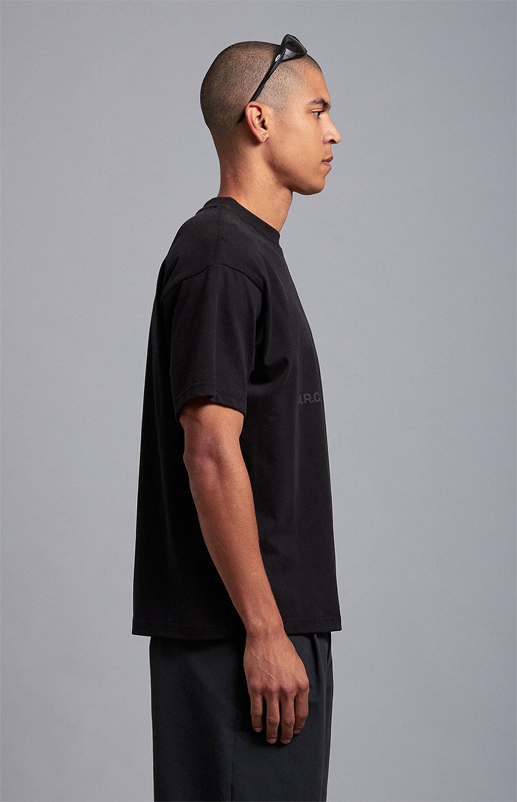 A.R.C. Black Vintage Wash Heavyweight Oversized T-Shirt