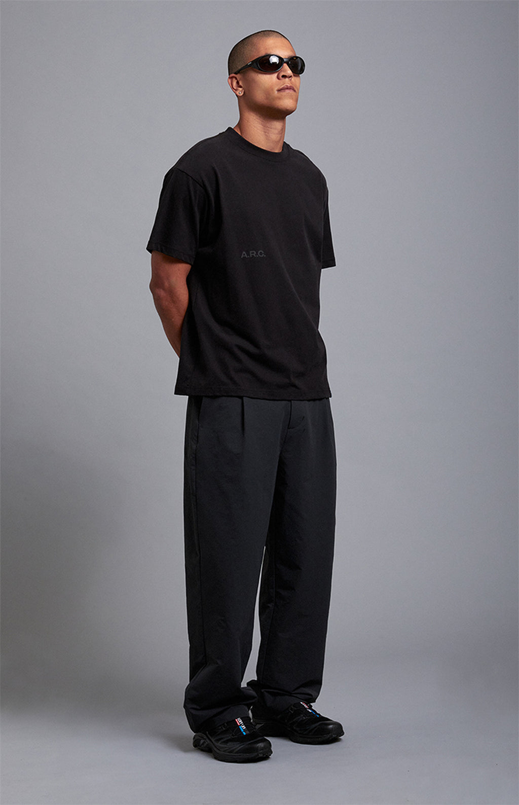 A.R.C. Black Vintage Wash Heavyweight Oversized T-Shirt