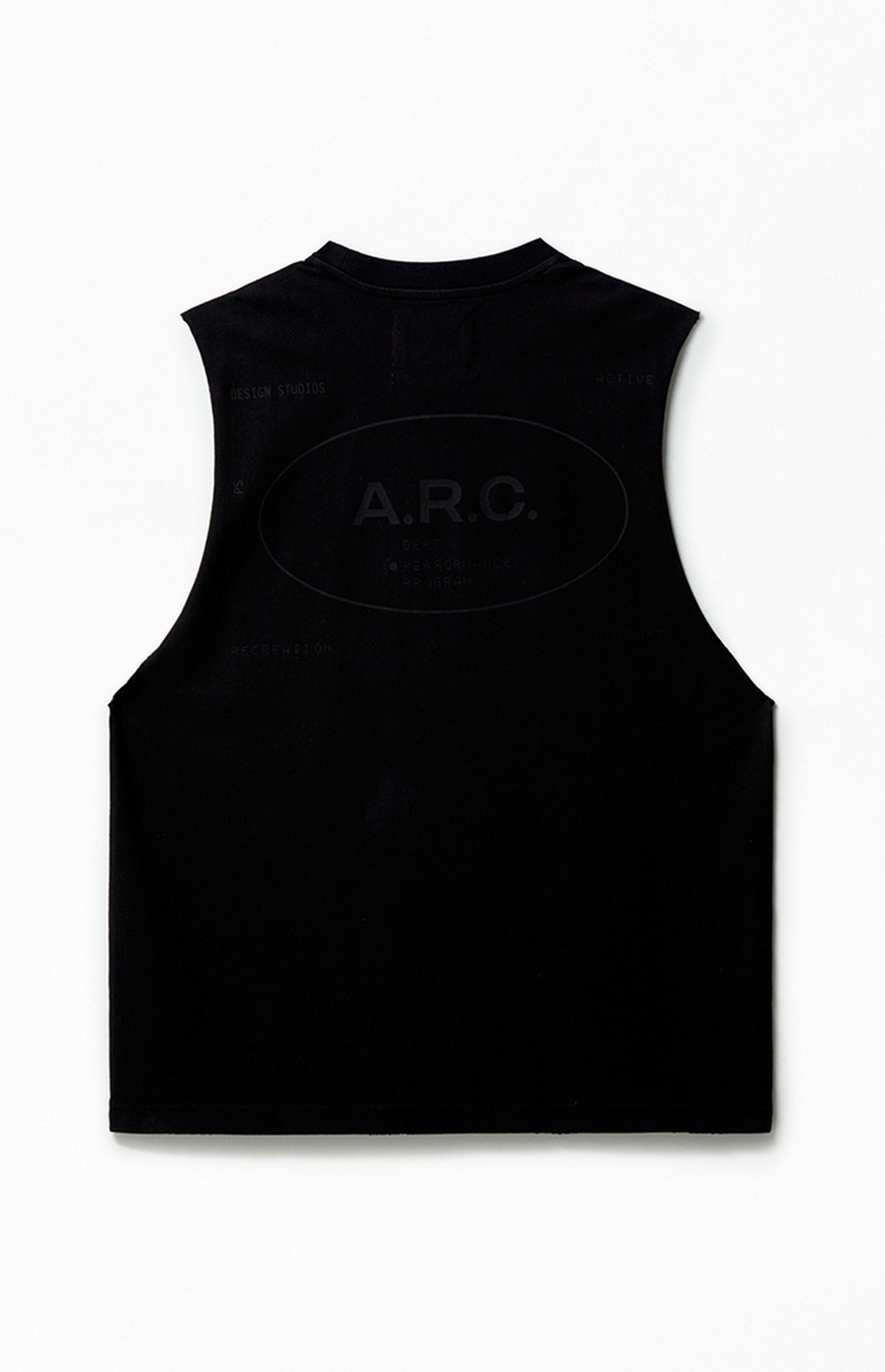 A.R.C. Black Vintage Wash Comfort Cut Off Muscle T-Shirt