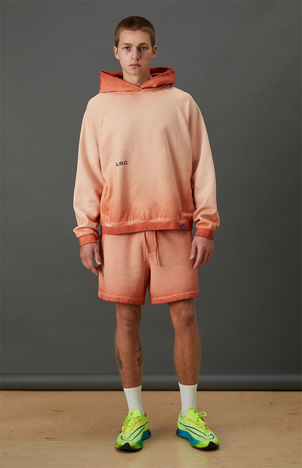 A.R.C. Active Burnt Orange Heavyweight Raglan Oversized Fleece Hoodie