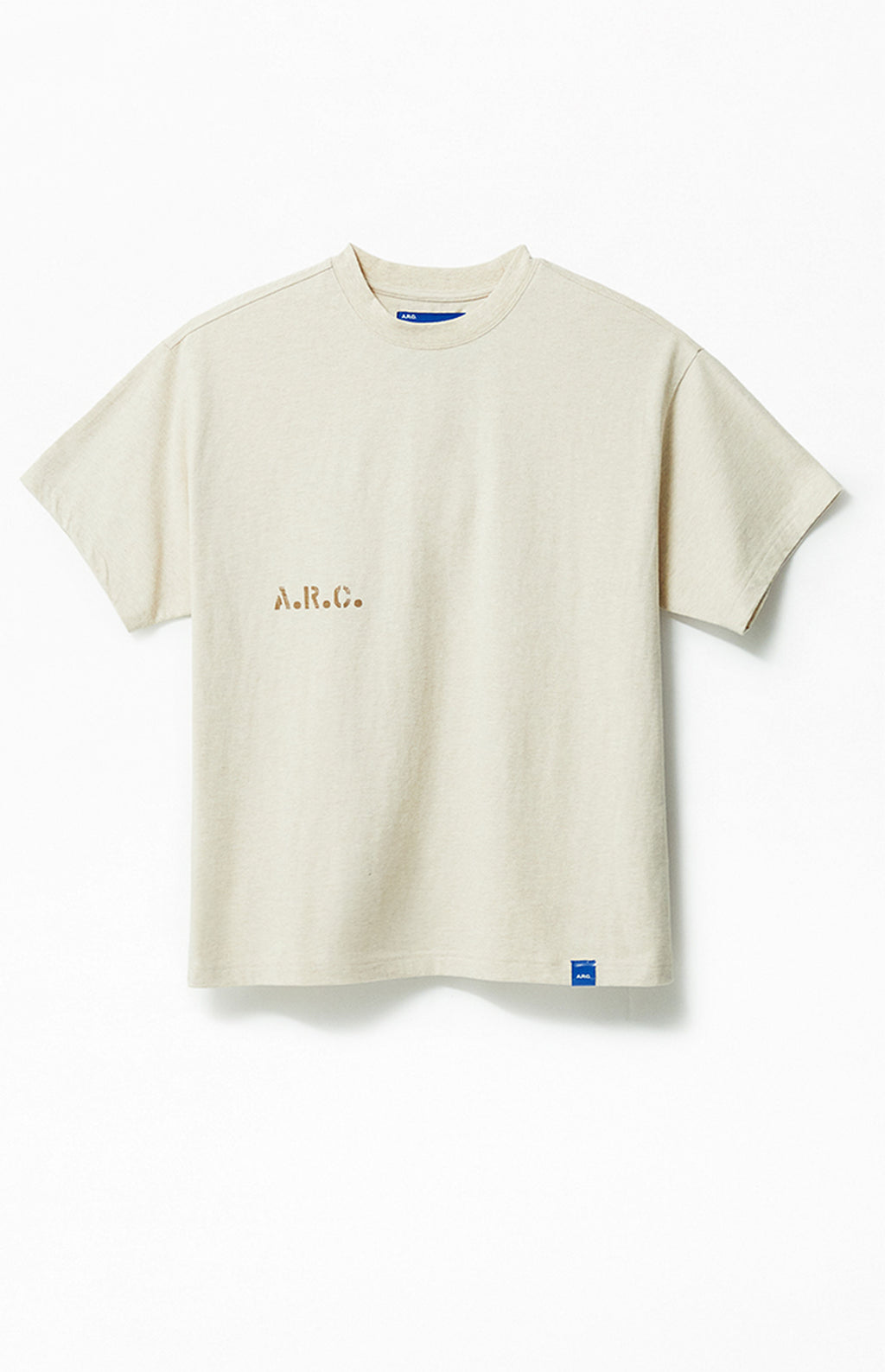 A.R.C. Heather Oatmeal Vintage Wash Heavyweight Oversized T-Shirt