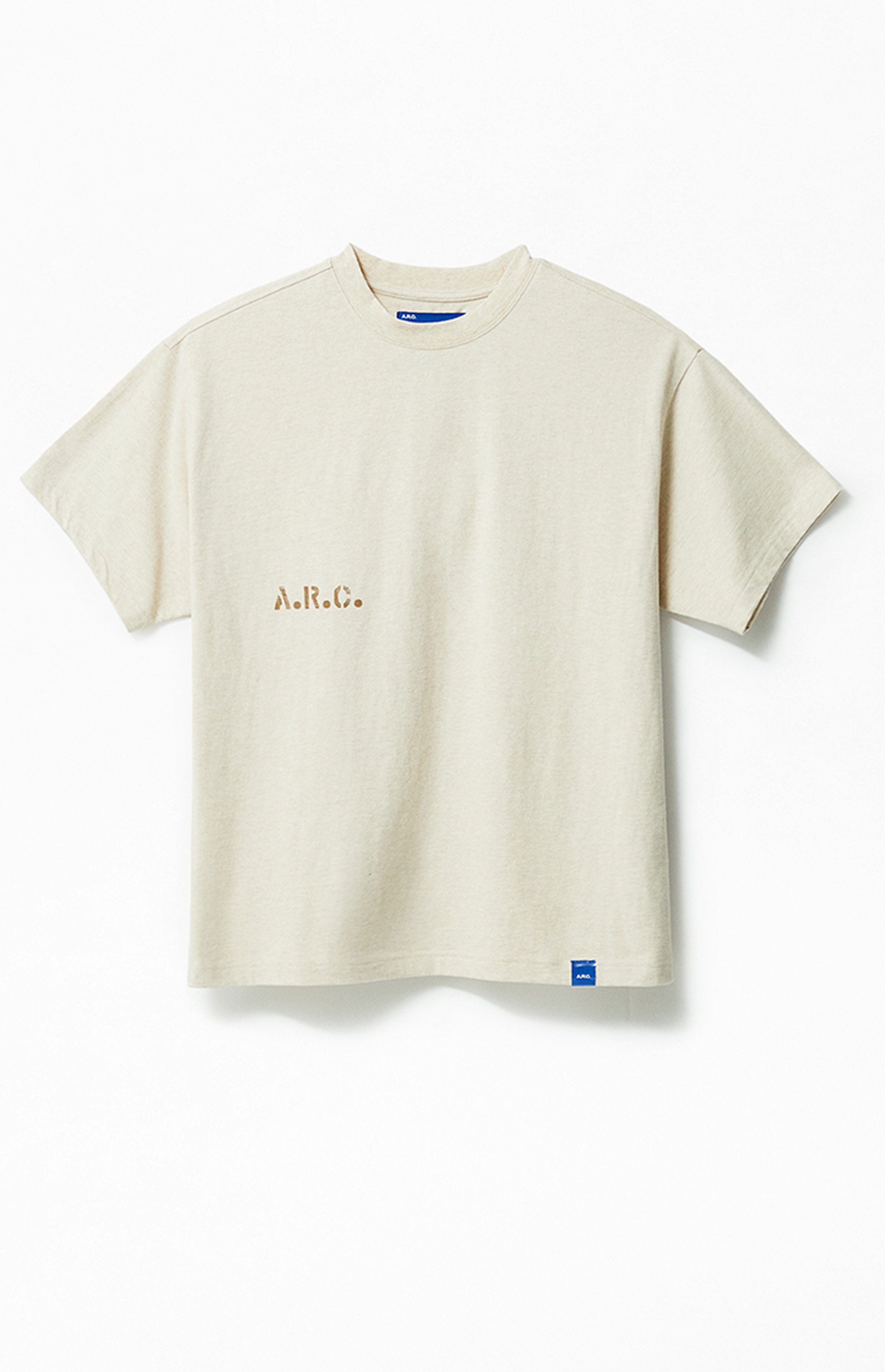 A.R.C. Heather Oatmeal Vintage Wash Heavyweight Oversized T-Shirt
