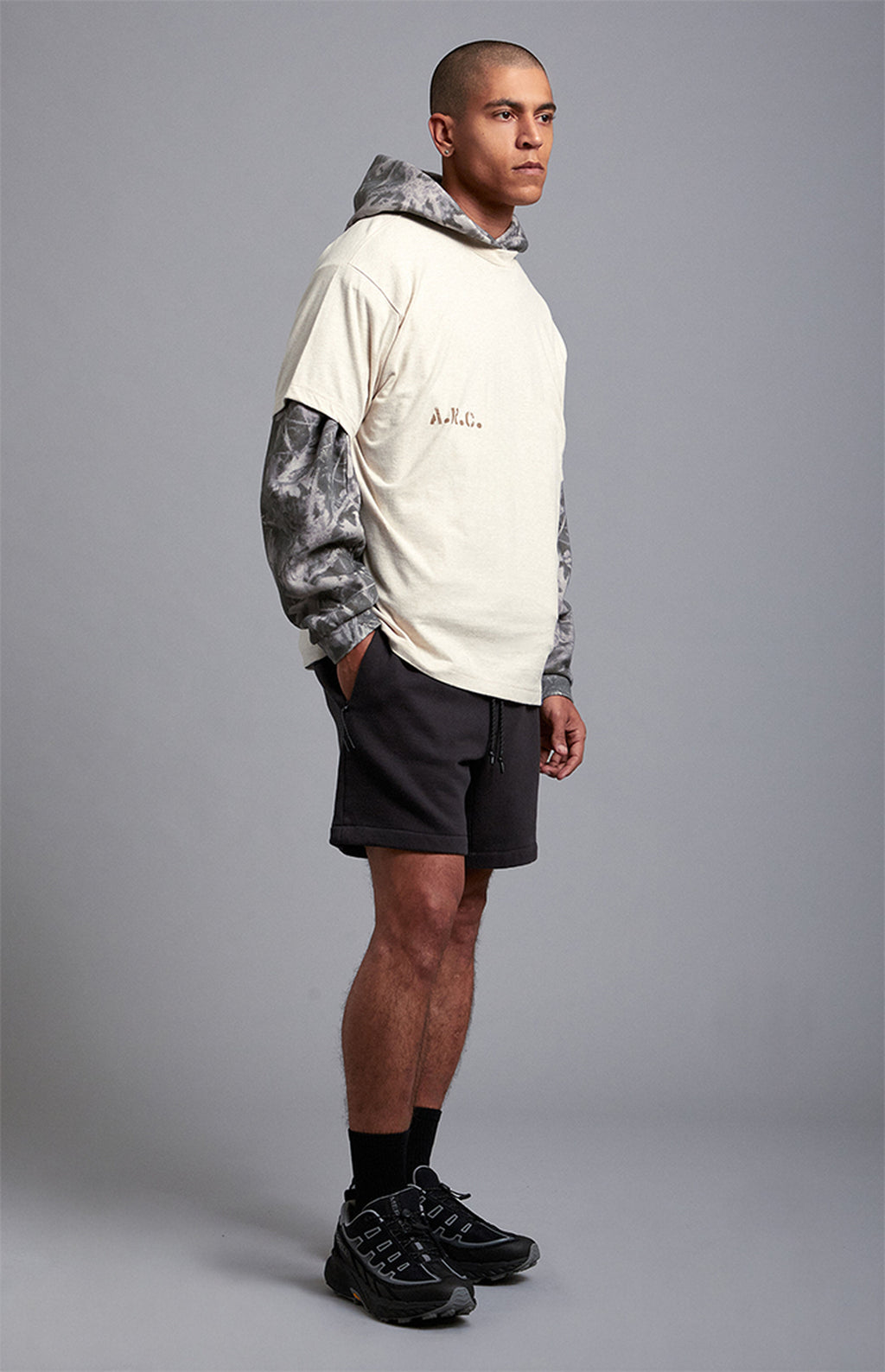 A.R.C. Heather Oatmeal Vintage Wash Heavyweight Oversized T-Shirt