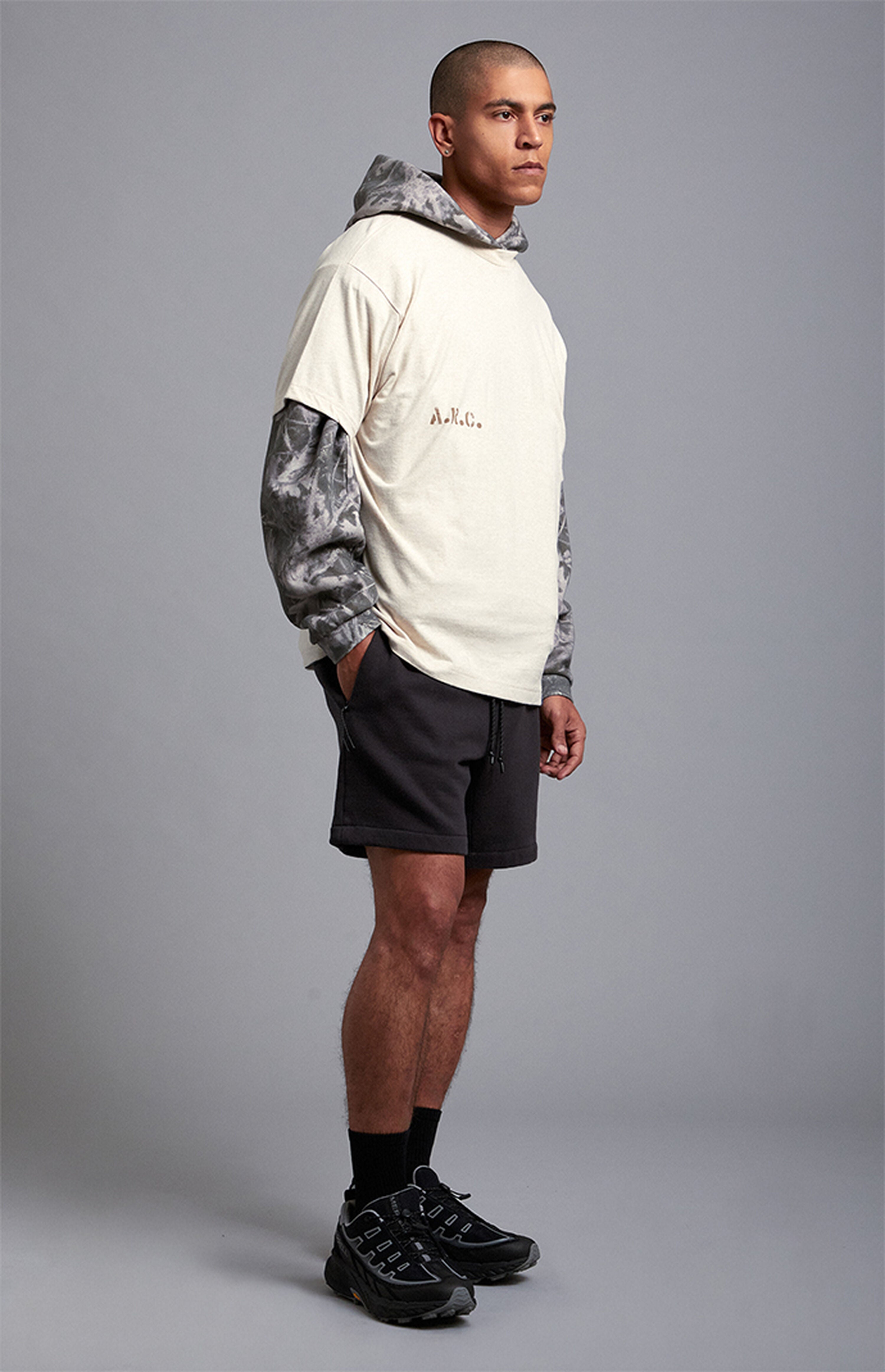 A.R.C. Heather Oatmeal Vintage Wash Heavyweight Oversized T-Shirt