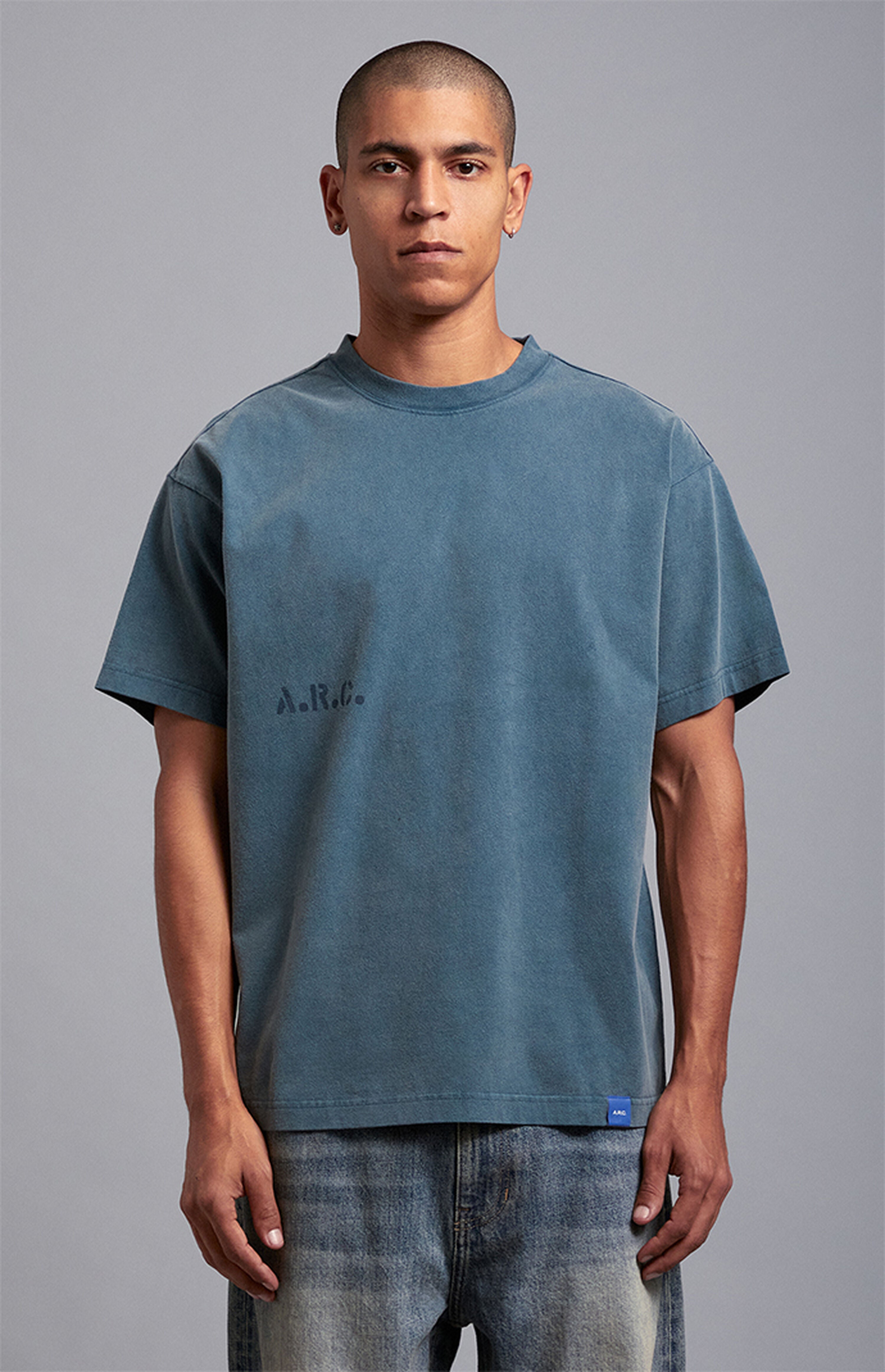 A.R.C. Blue Vintage Wash Heavyweight Oversized T-Shirt