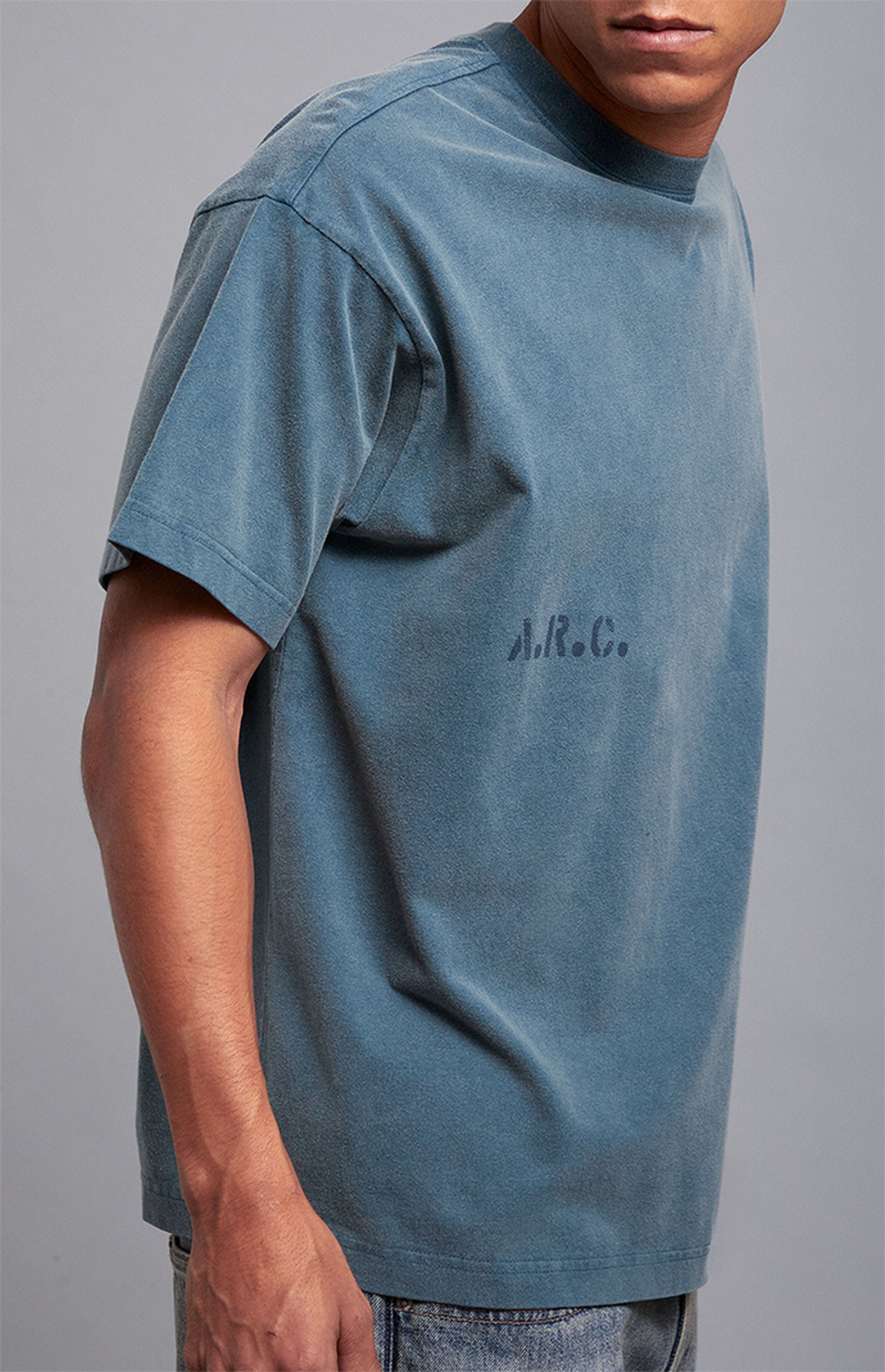 A.R.C. Blue Vintage Wash Heavyweight Oversized T-Shirt