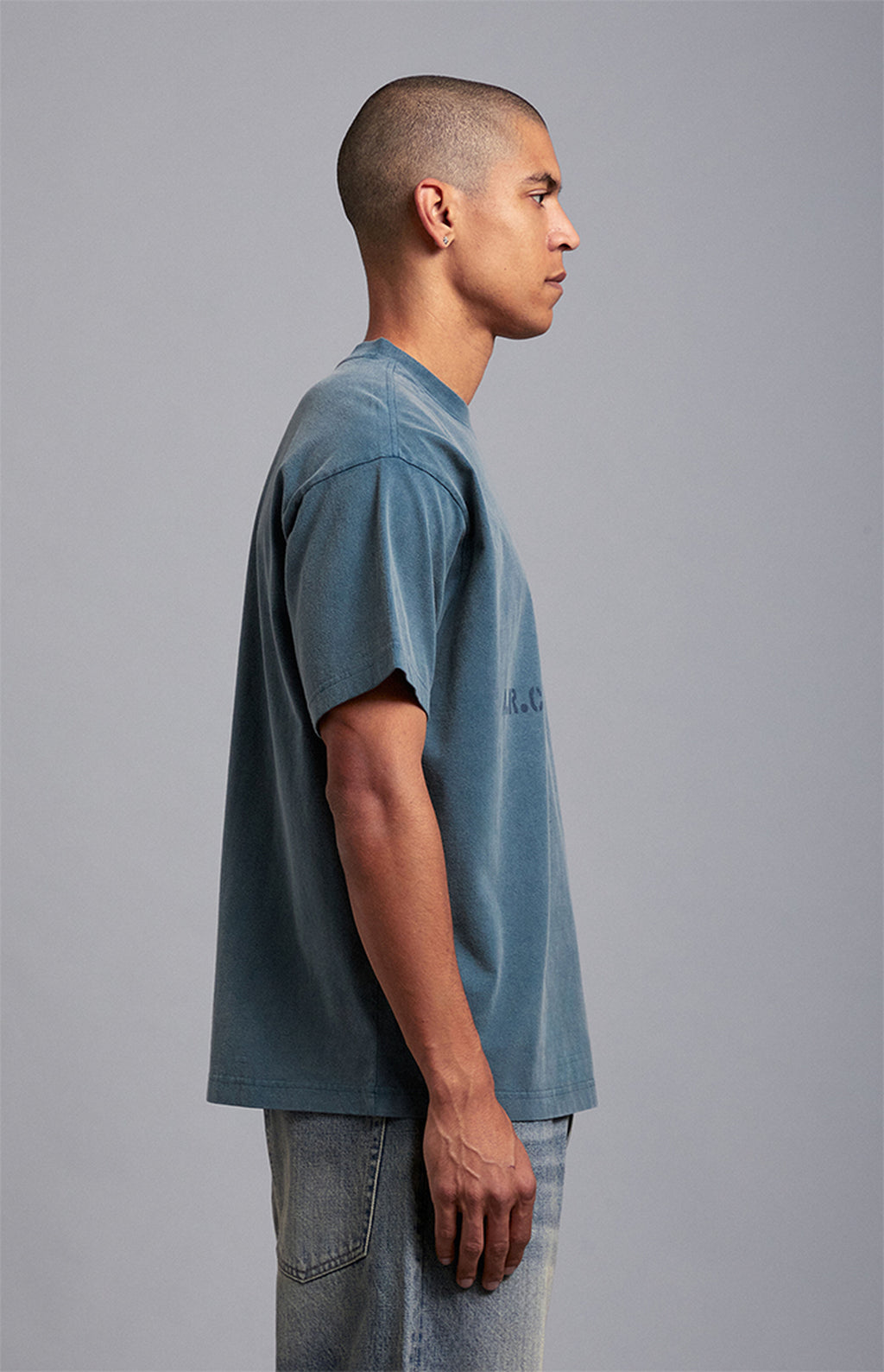A.R.C. Blue Vintage Wash Heavyweight Oversized T-Shirt