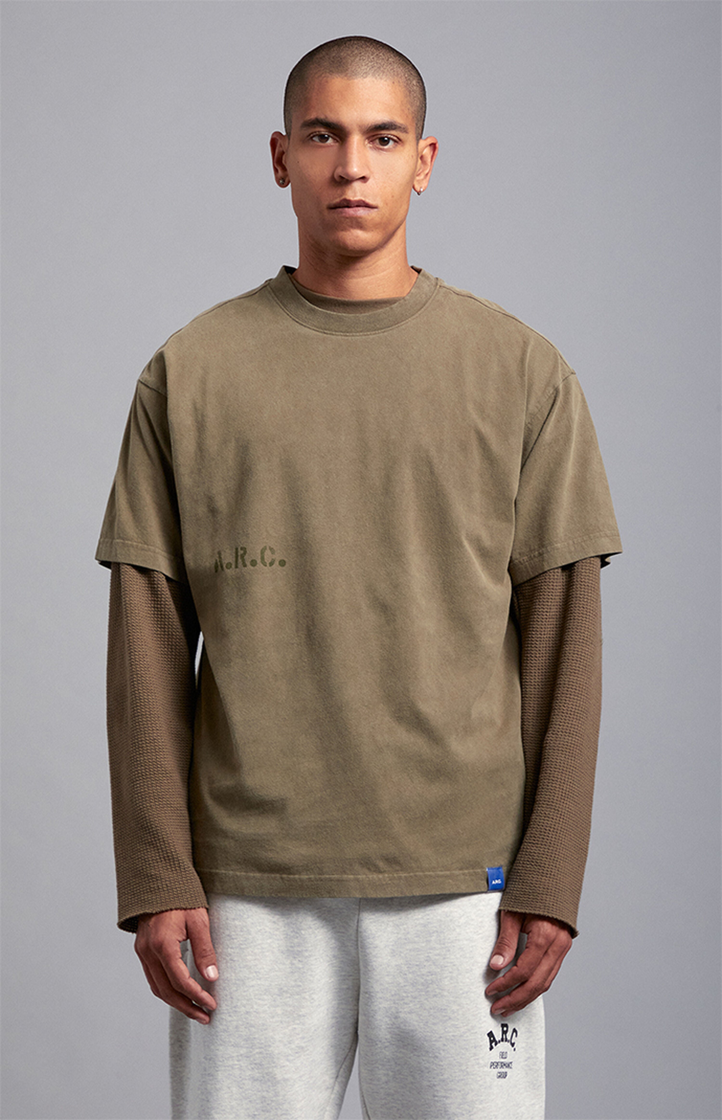 A.R.C. Green Vintage Wash Heavyweight Oversized T-Shirt