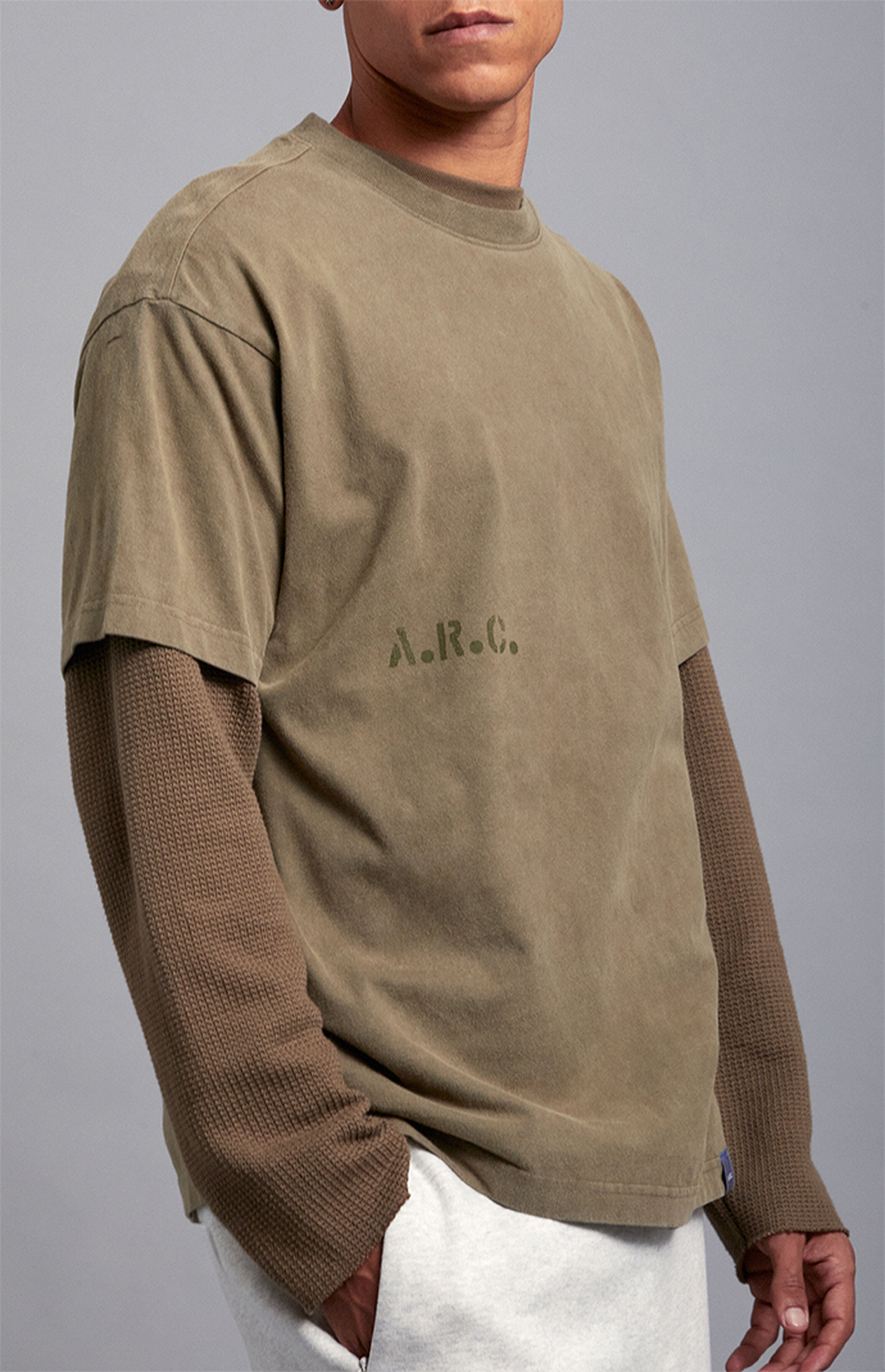 A.R.C. Green Vintage Wash Heavyweight Oversized T-Shirt