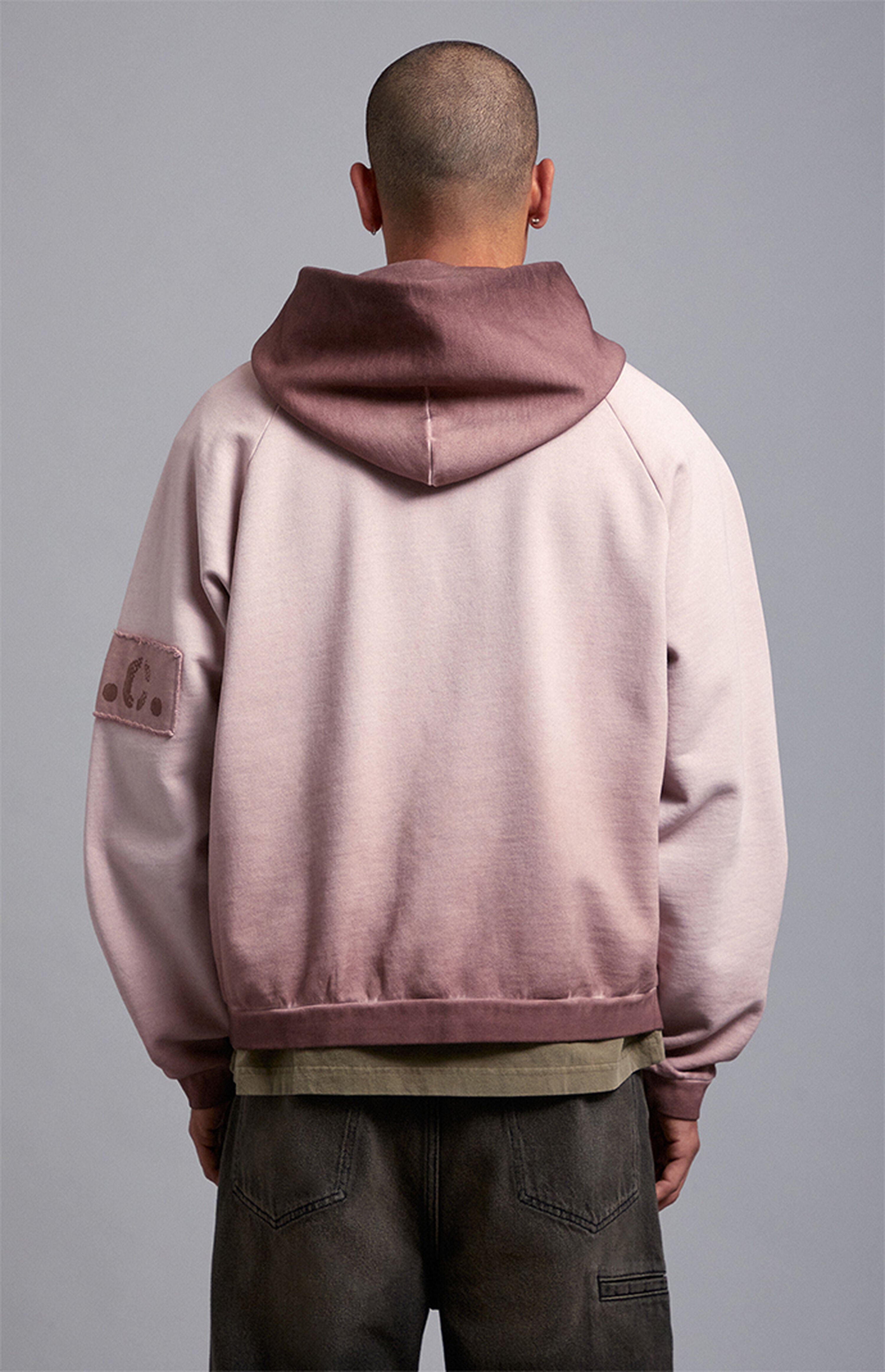 A.R.C. Taupe Rose Vintage Wash Heavyweight Oversized Fleece Hoodie