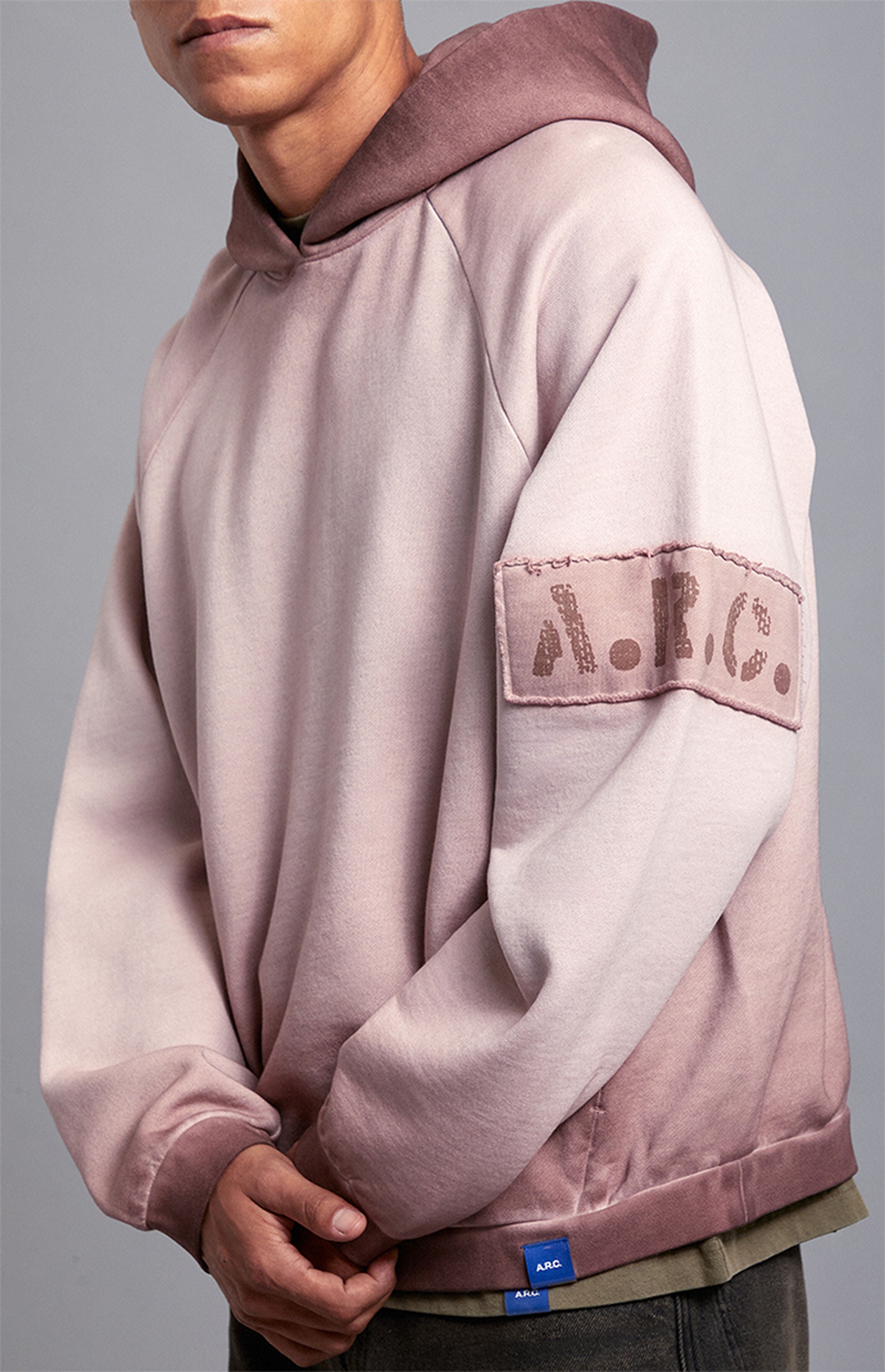 A.R.C. Taupe Rose Vintage Wash Heavyweight Oversized Fleece Hoodie