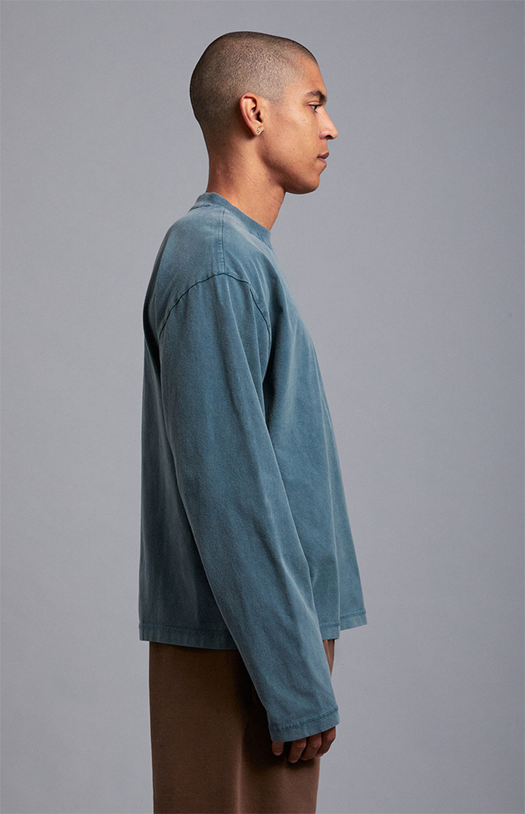 A.R.C. Blue Vintage Wash Heavyweight Oversized Long Sleeve T-Shirt