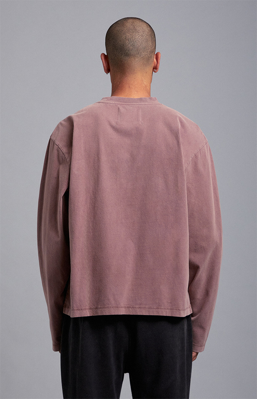 A.R.C. Taupe Rose Vintage Wash Heavyweight Oversized Long Sleeve T-Shirt