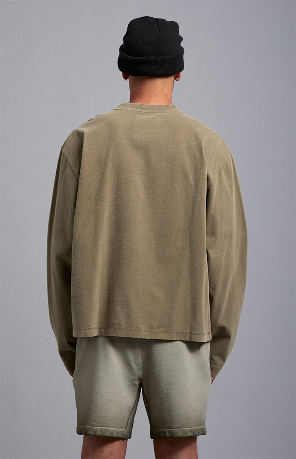 A.R.C. Green Vintage Wash Heavyweight Oversized Long Sleeve T-Shirt