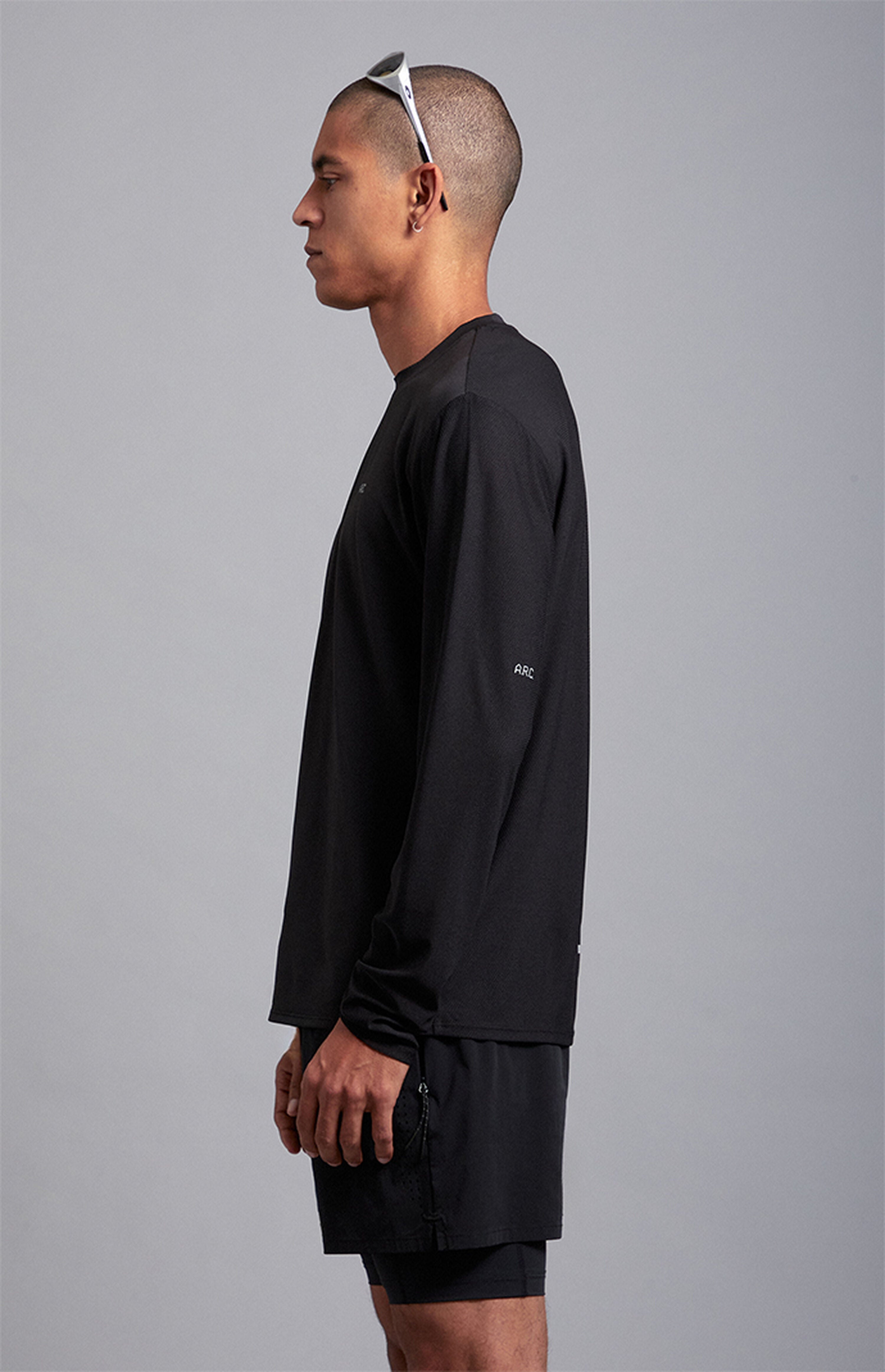 A.R.C. Active Black Performance Long Sleeve T-Shirt