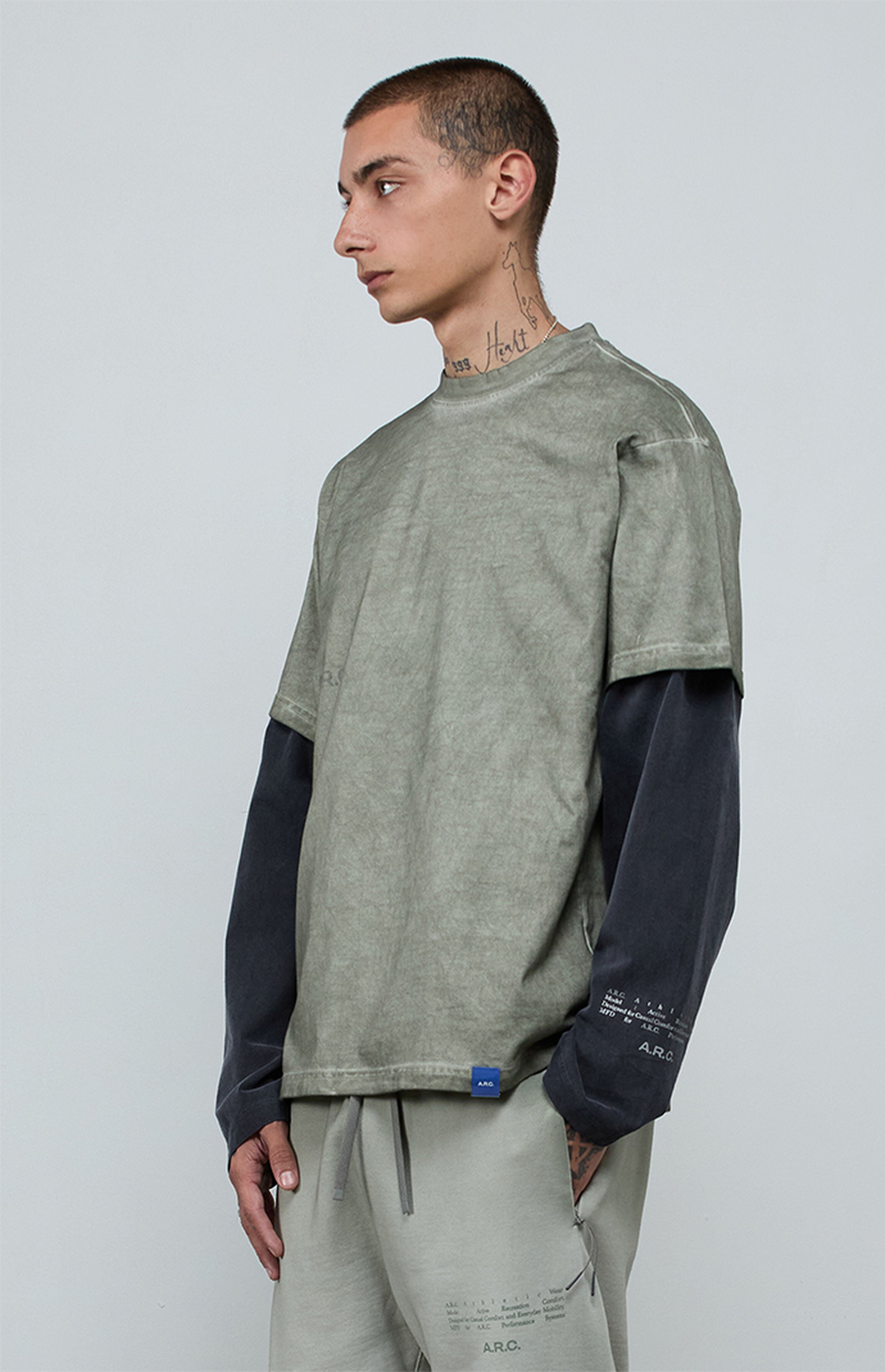 A.R.C. Gray Vintage Wash Heavyweight Oversized T-Shirt