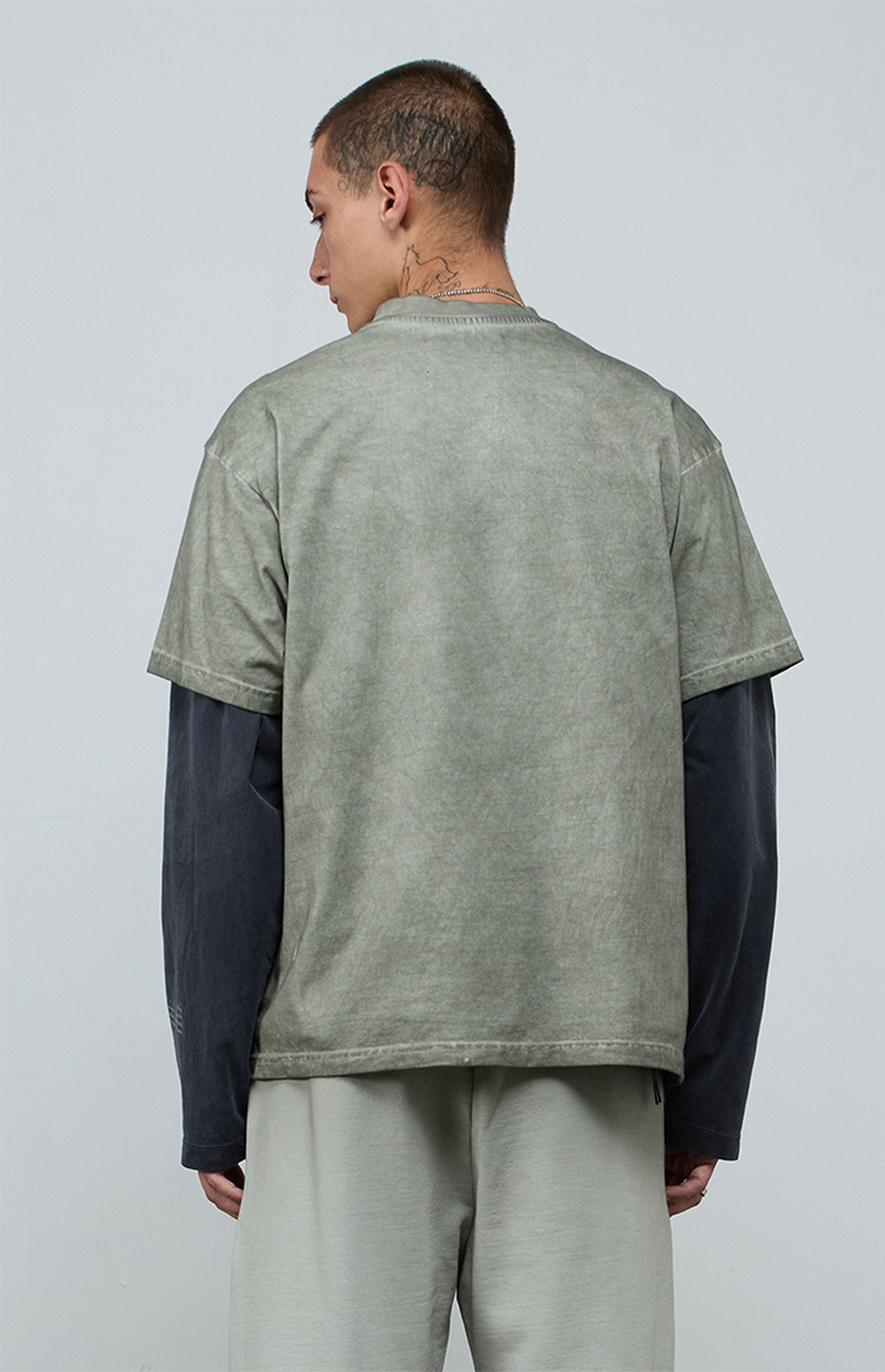 A.R.C. Gray Vintage Wash Heavyweight Oversized T-Shirt