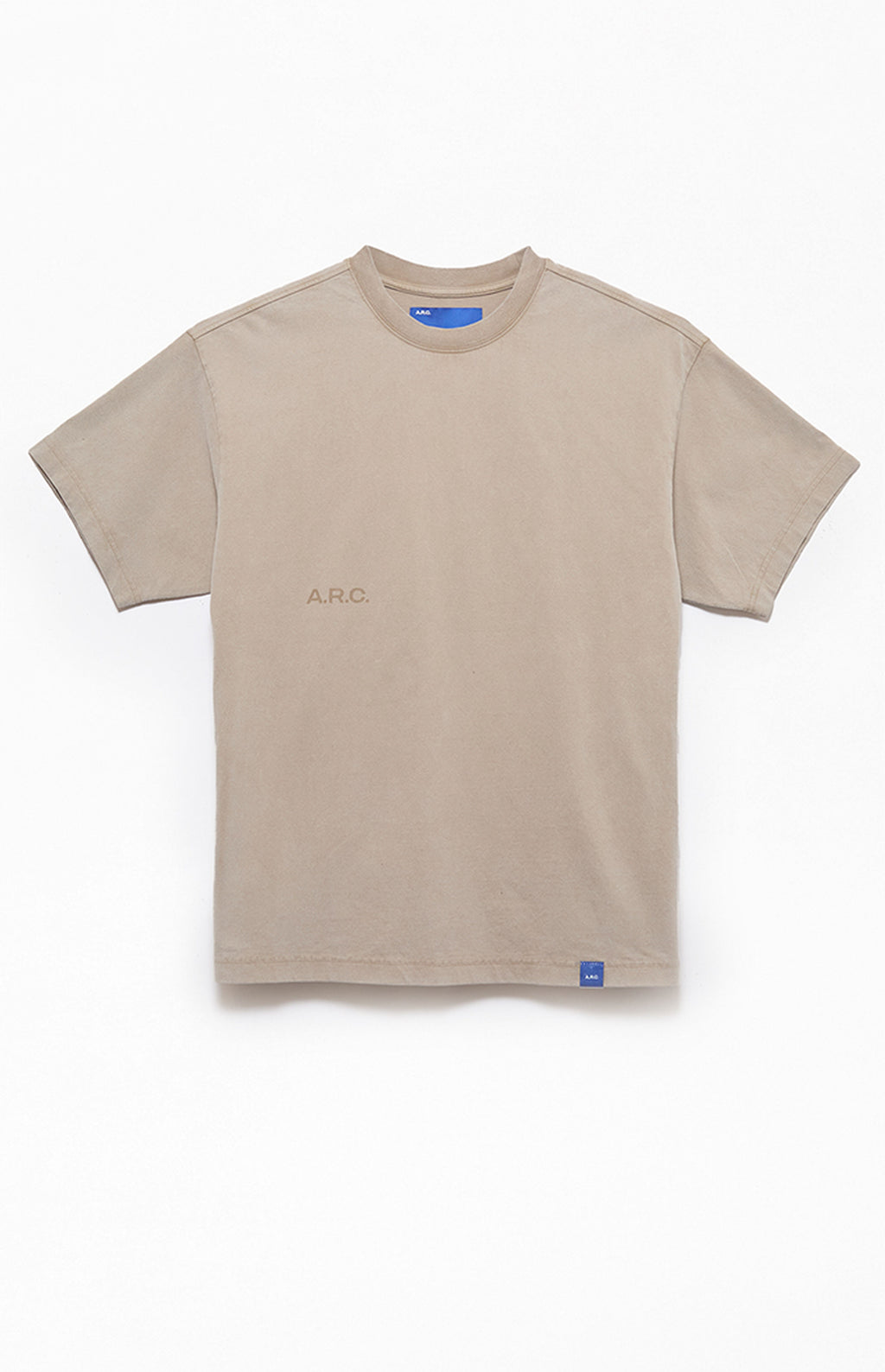 A.R.C. Tan Vintage Wash Heavyweight Oversized T-Shirt