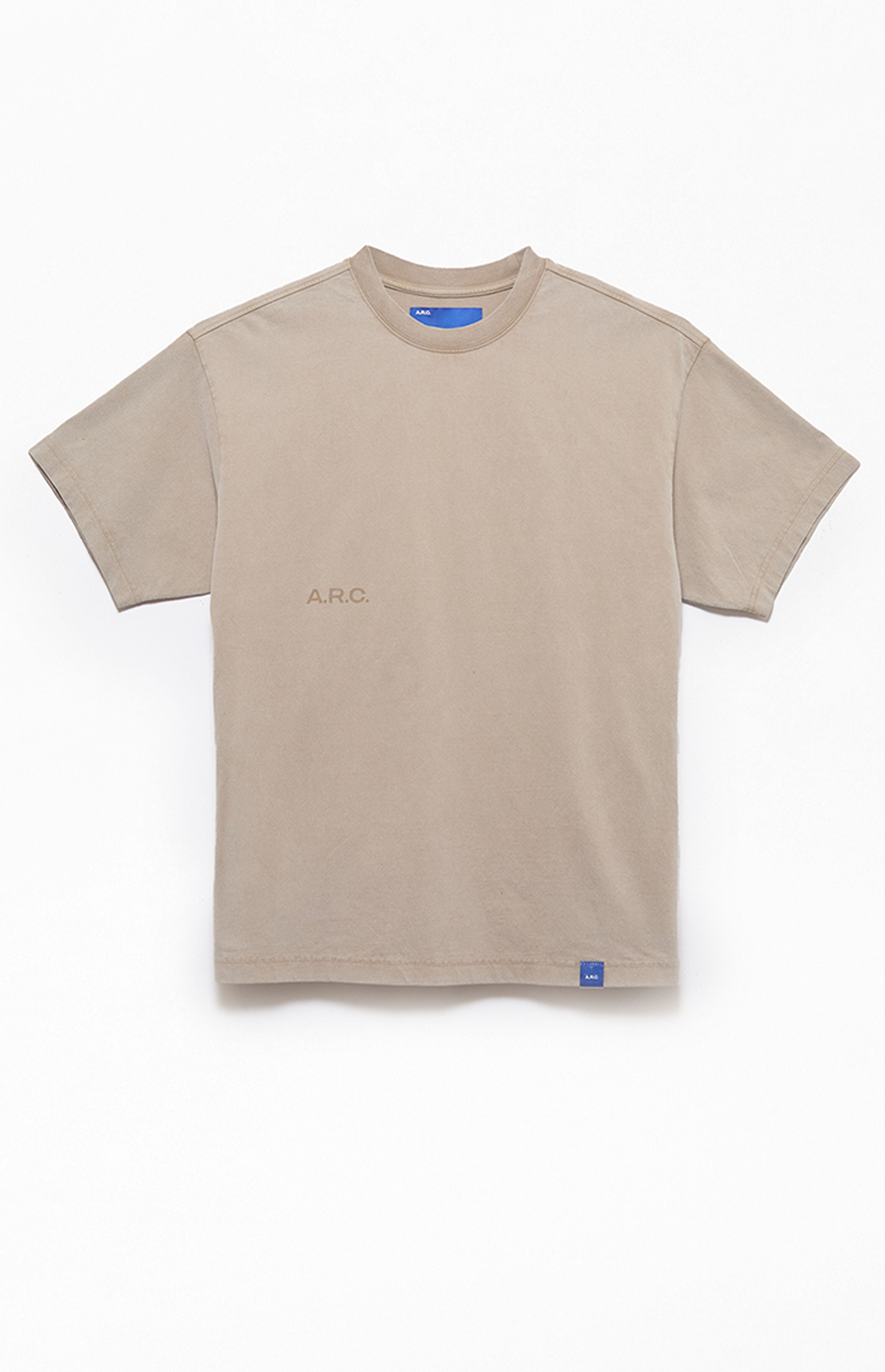 A.R.C. Tan Vintage Wash Heavyweight Oversized T-Shirt