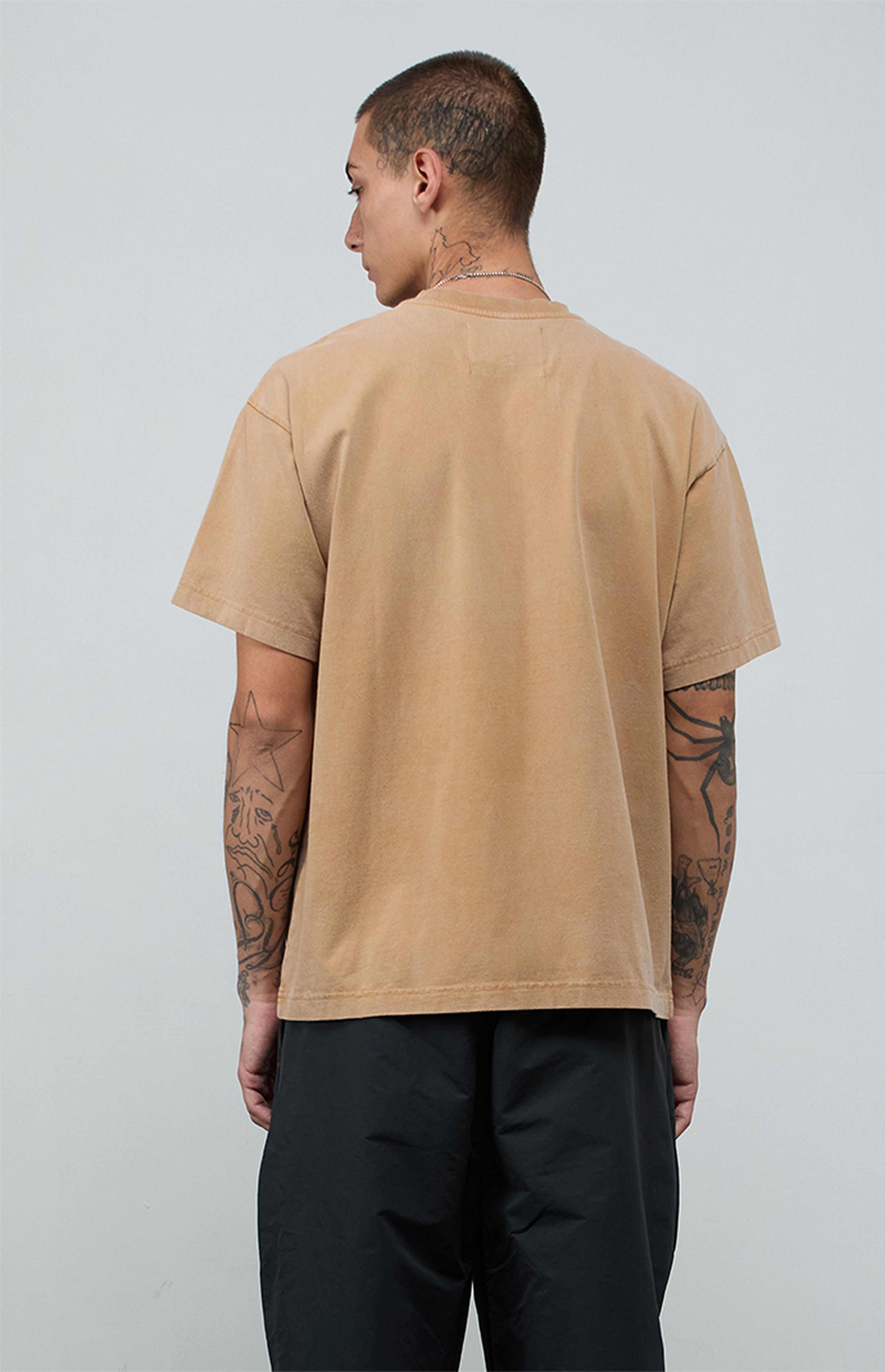 A.R.C. Brown Vintage Wash Heavyweight Oversized T-Shirt