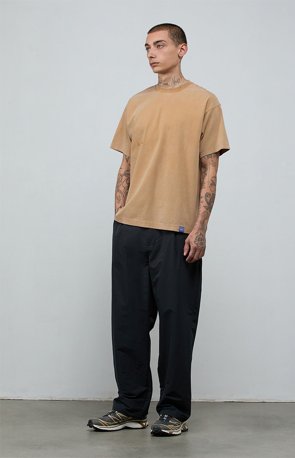A.R.C. Brown Vintage Wash Heavyweight Oversized T-Shirt