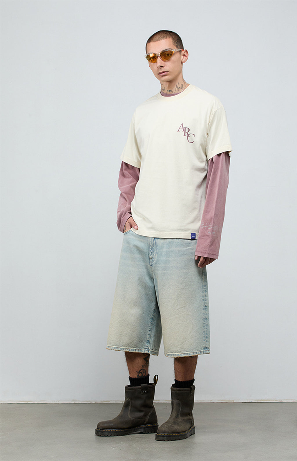 A.R.C. Optimum Light Gray Vintage Wash Heavyweight Oversized T-Shirt