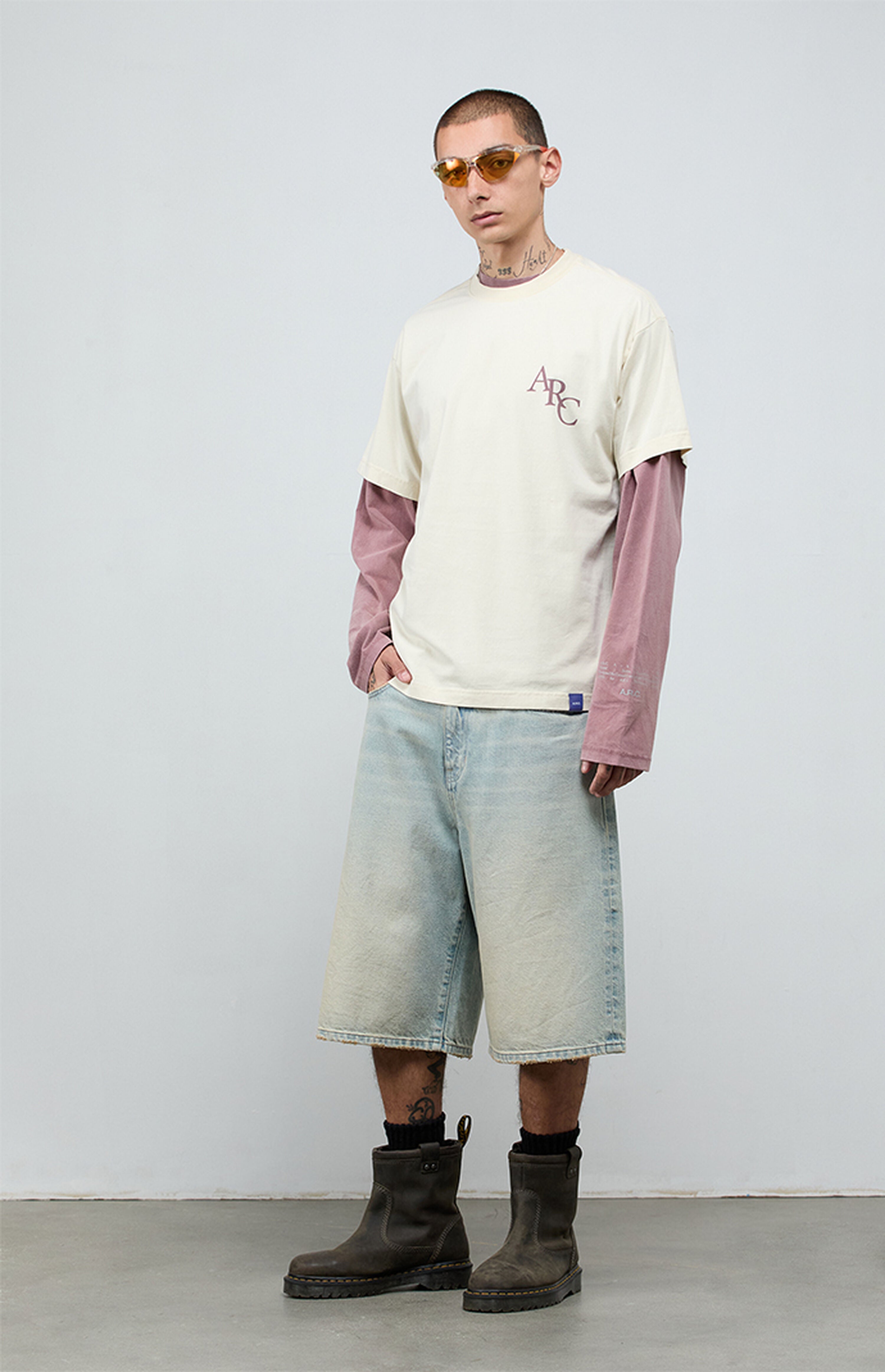 A.R.C. Optimum Light Gray Vintage Wash Heavyweight Oversized T-Shirt