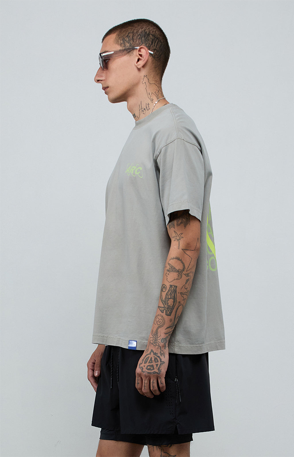 A.R.C. Systems Gray Vintage Wash Heavyweight T-Shirt