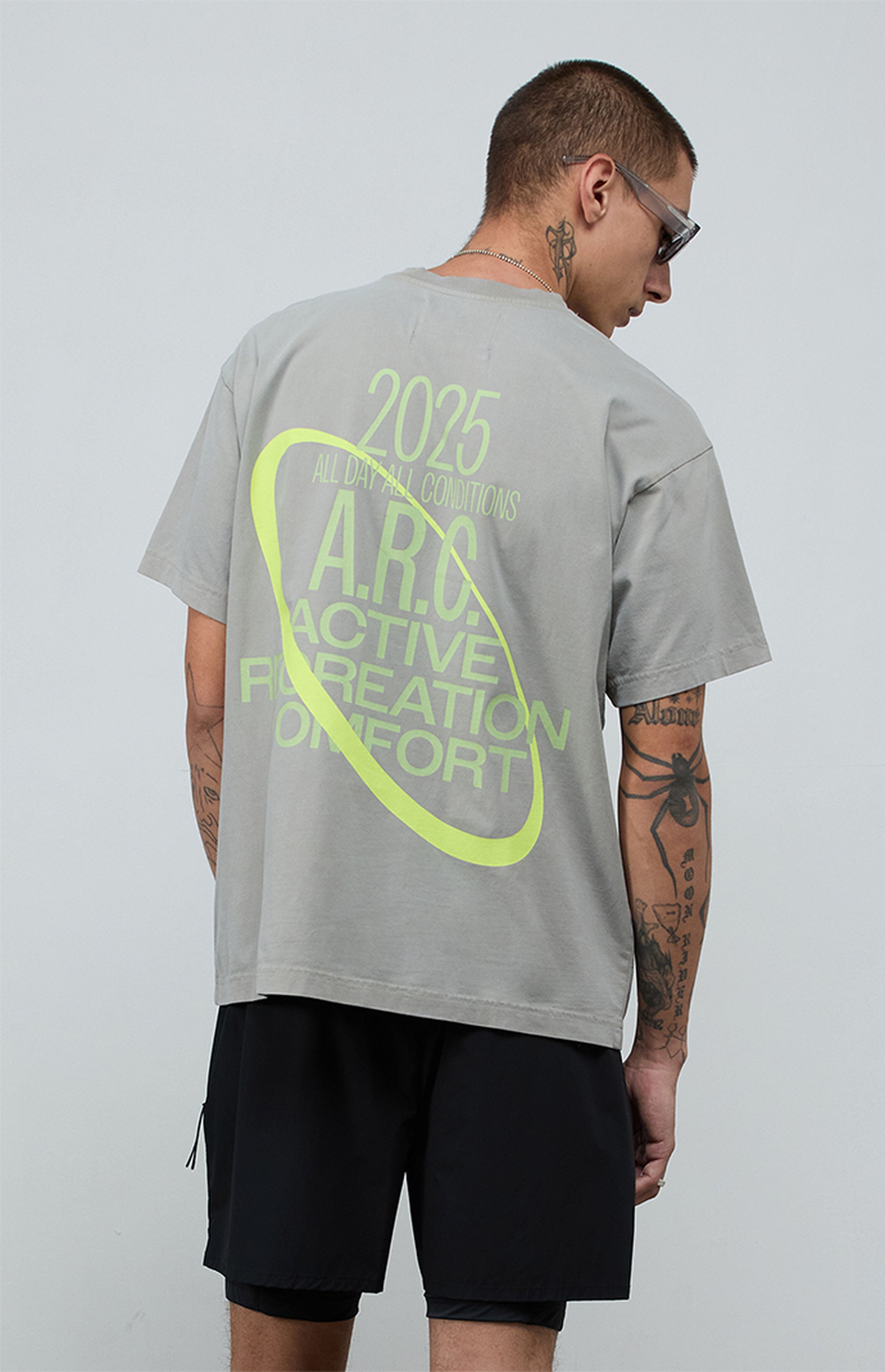 A.R.C. Systems Gray Vintage Wash Heavyweight T-Shirt