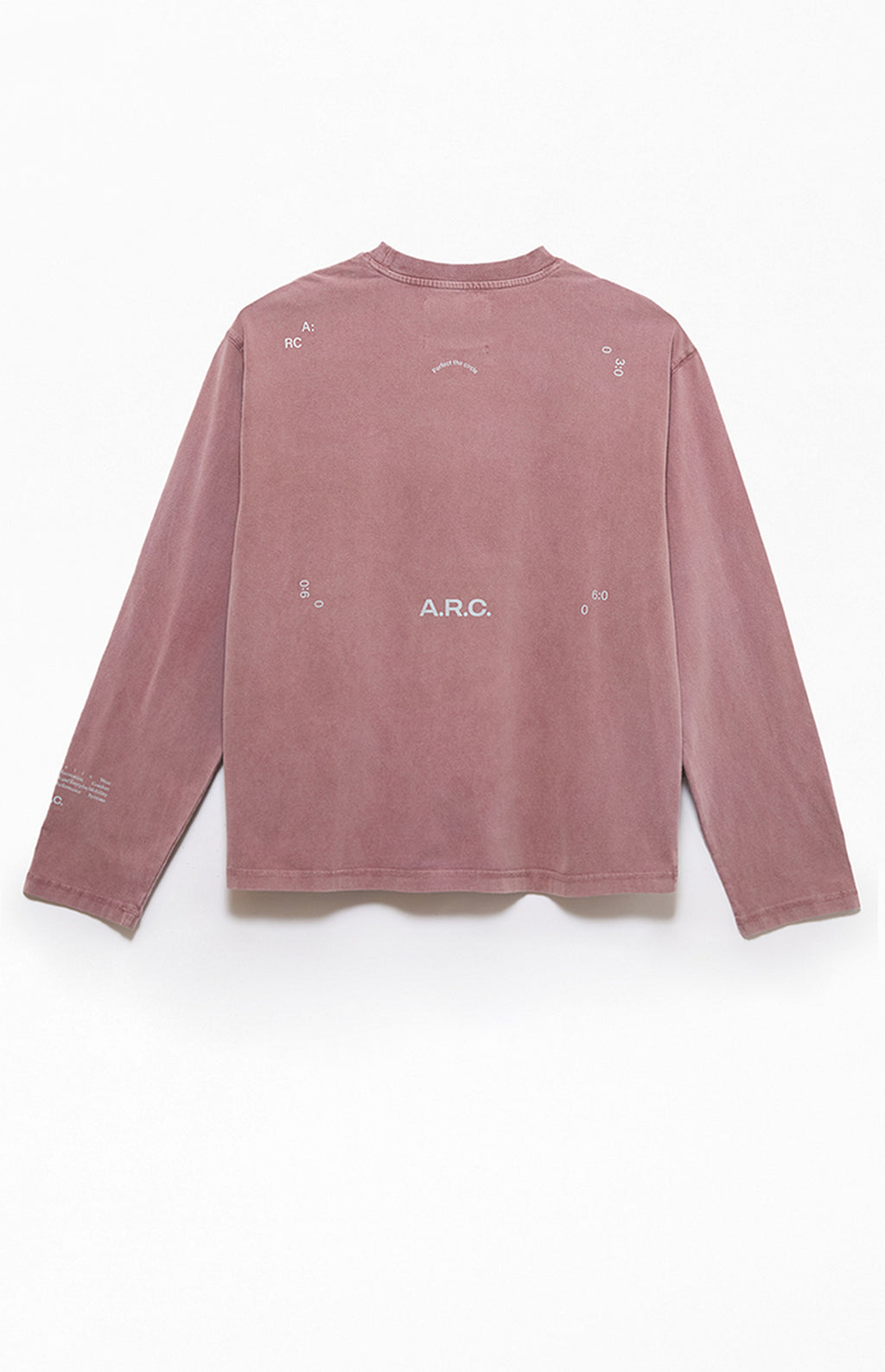 A.R.C. Rose Taupe Vintage Wash Heavyweight Oversized Long Sleeve T-Shirt