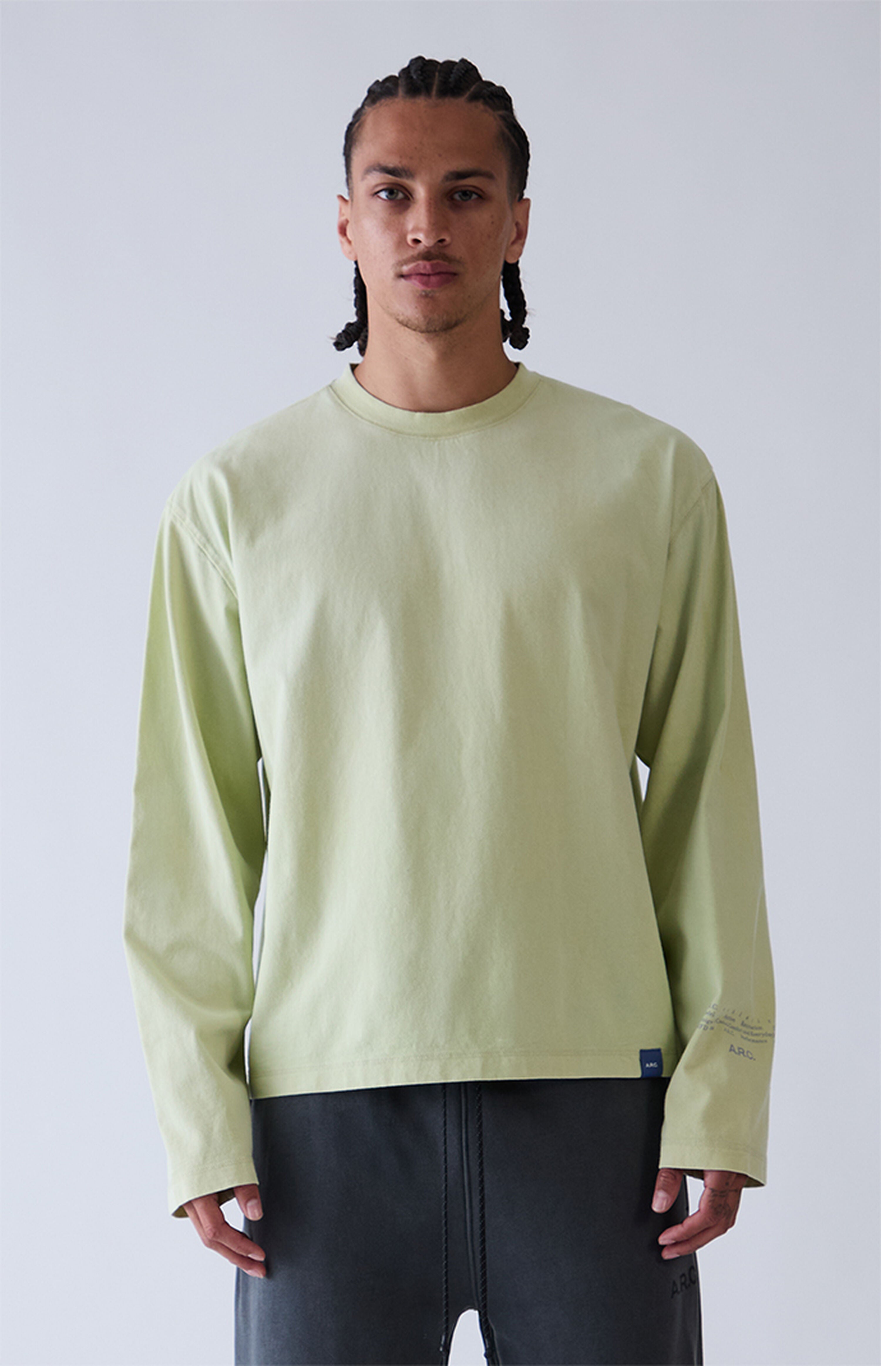 A.R.C. Green Vintage Wash Heavyweight Long Sleeve T-Shirt