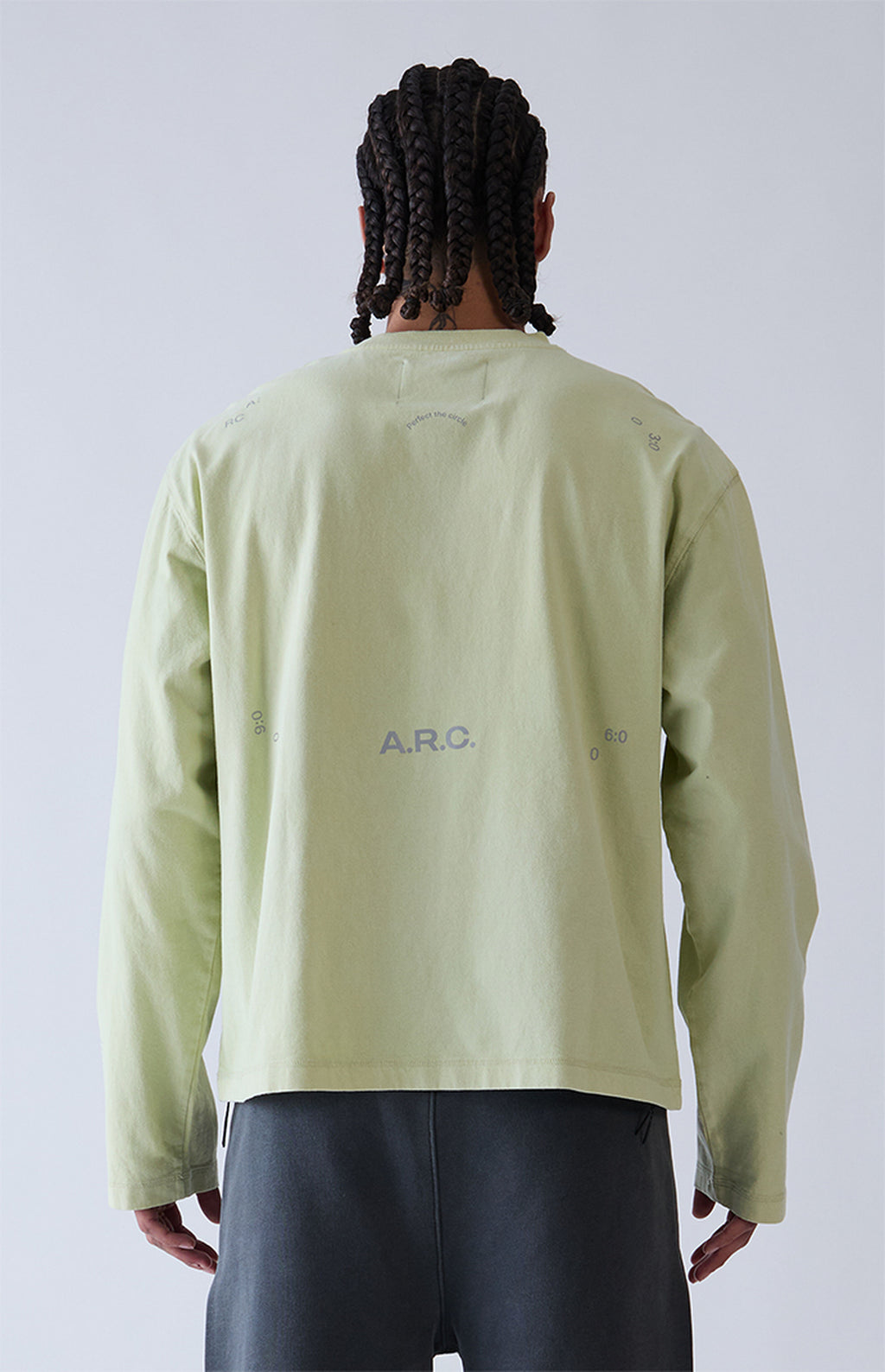 A.R.C. Green Vintage Wash Heavyweight Long Sleeve T-Shirt