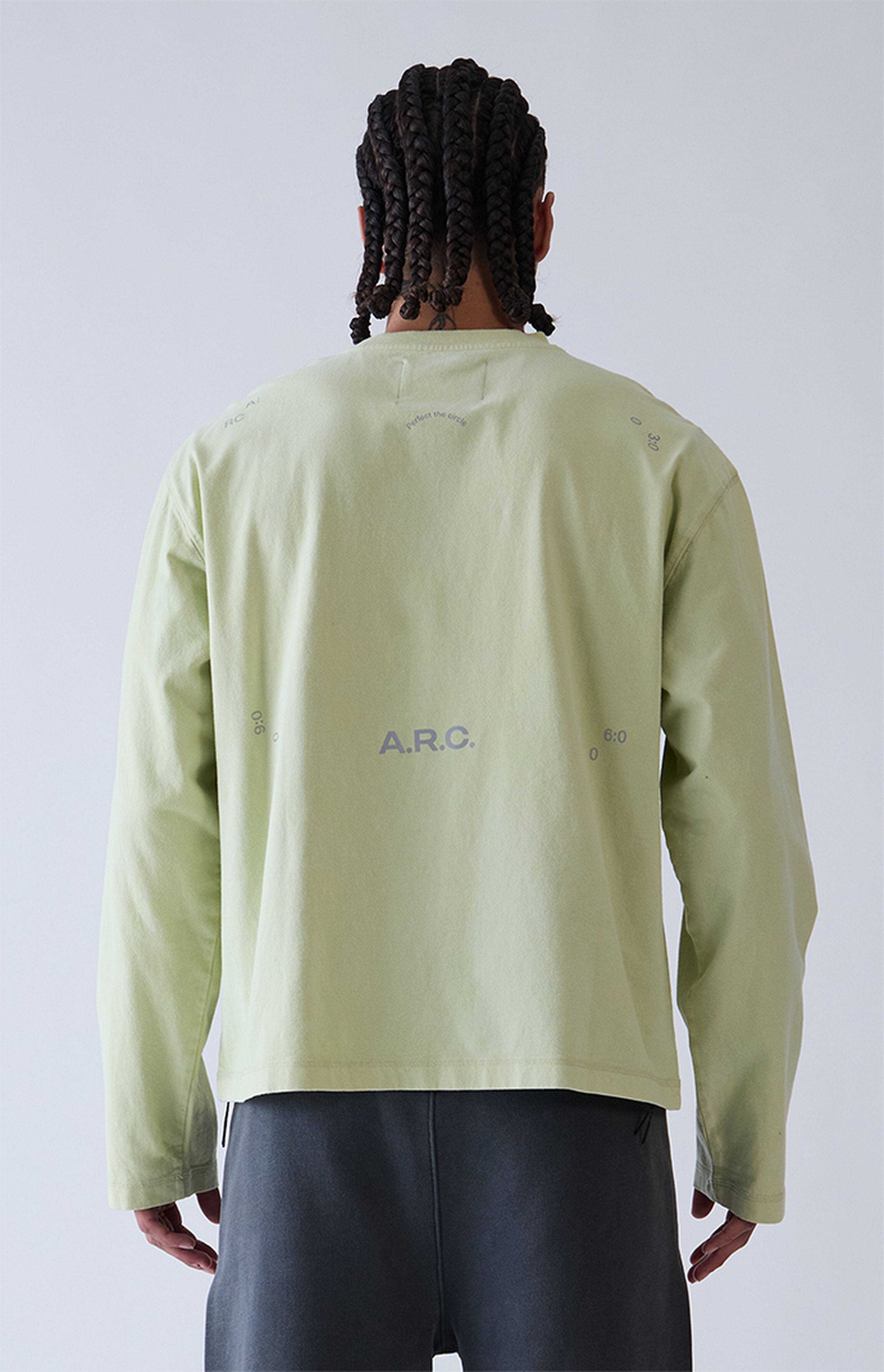 A.R.C. Green Vintage Wash Heavyweight Long Sleeve T-Shirt