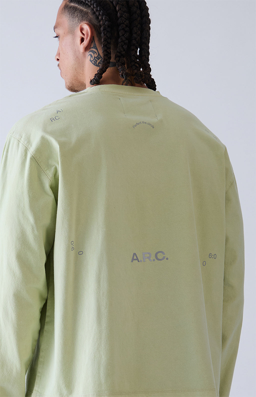 A.R.C. Green Vintage Wash Heavyweight Long Sleeve T-Shirt