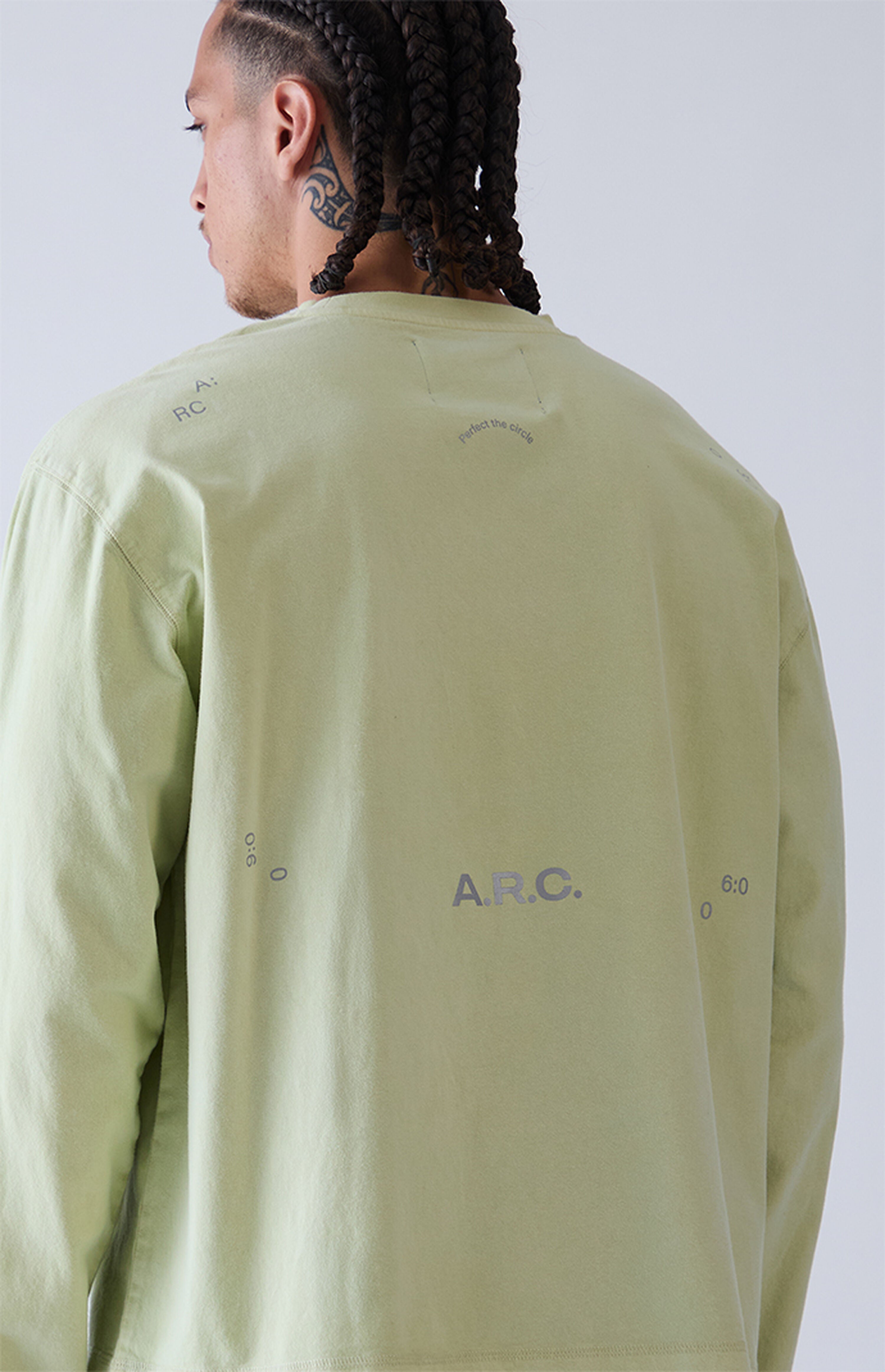 A.R.C. Green Vintage Wash Heavyweight Long Sleeve T-Shirt