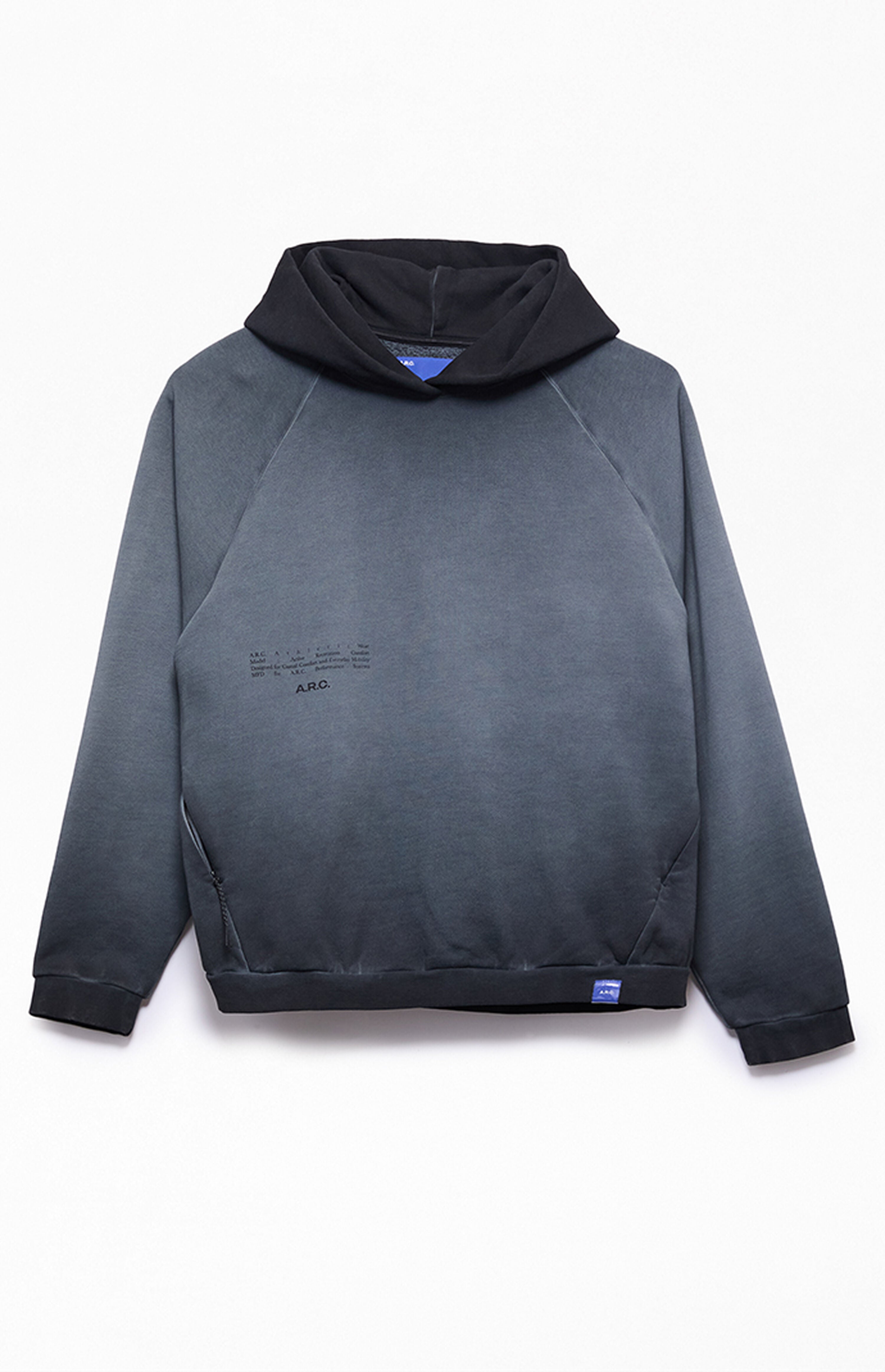 A.R.C. Black Raglan Vintage Wash Heavyweight Hoodie