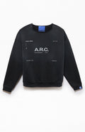 A.R.C. Black Vintage Wash Heavyweight Fleece Cutoff Sweatshirt