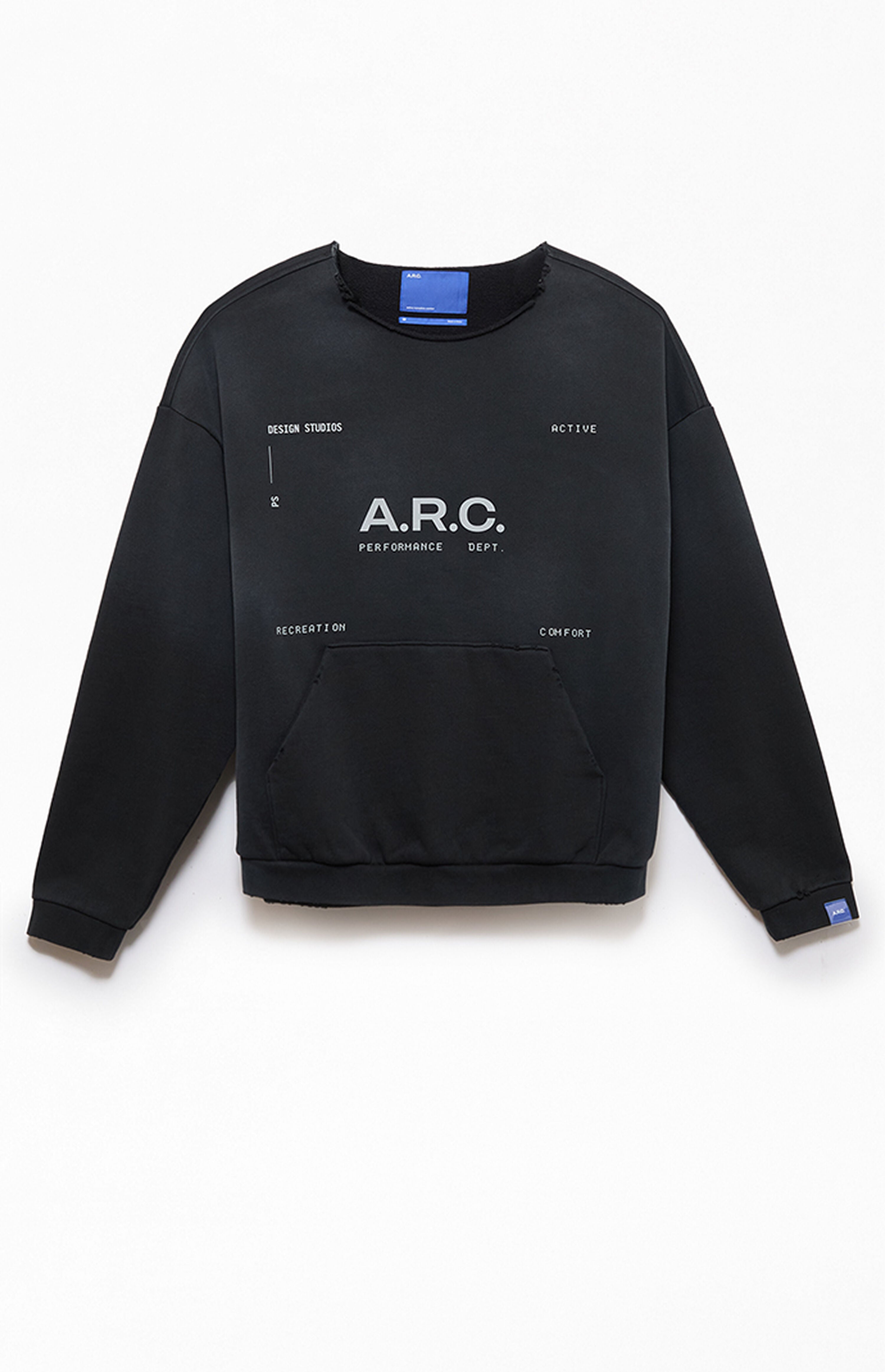 A.R.C. Black Vintage Wash Heavyweight Fleece Cutoff Sweatshirt