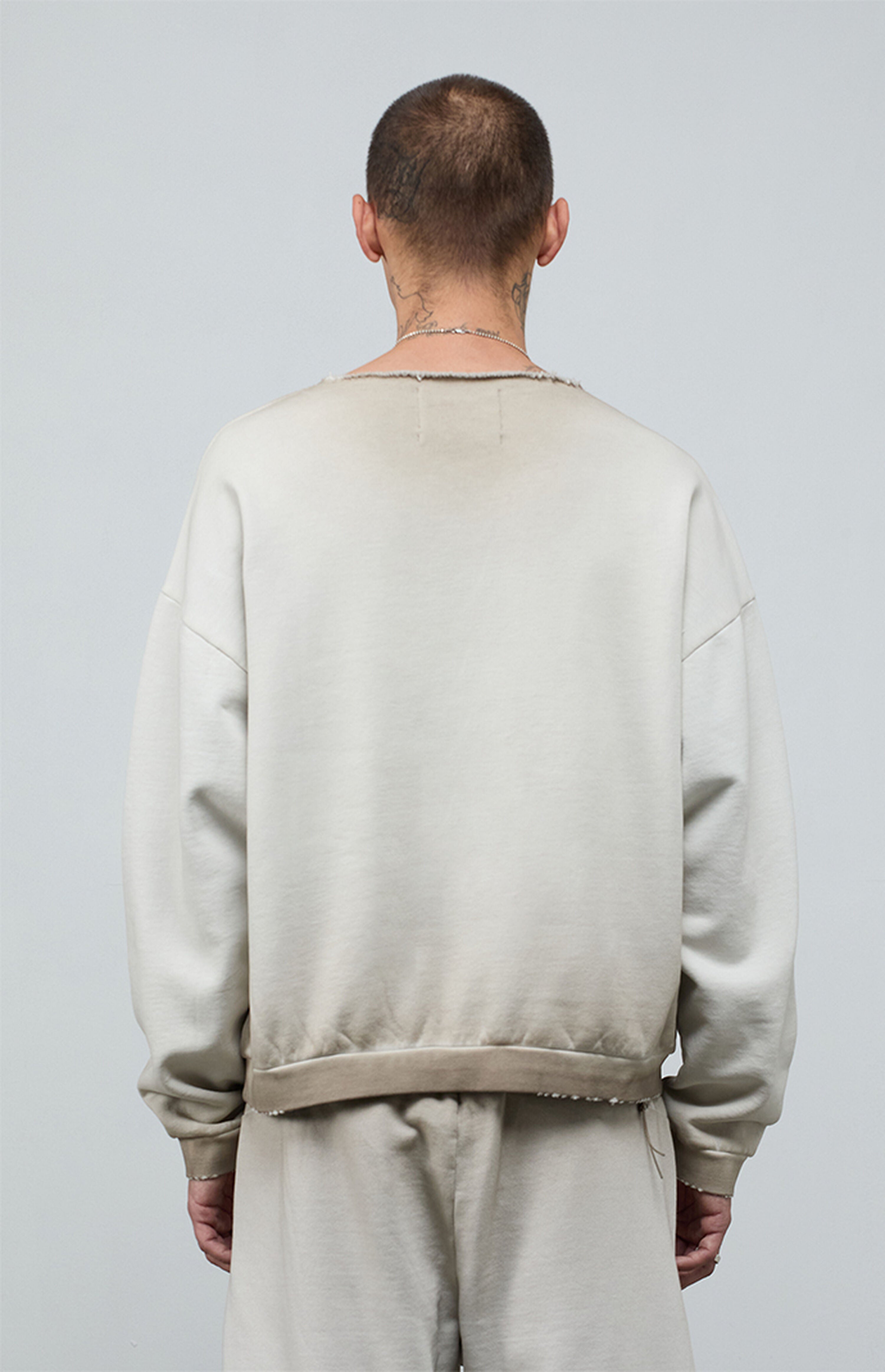 A.R.C. Khaki Vintage Wash Heavyweight Fleece Cutoff Sweatshirt