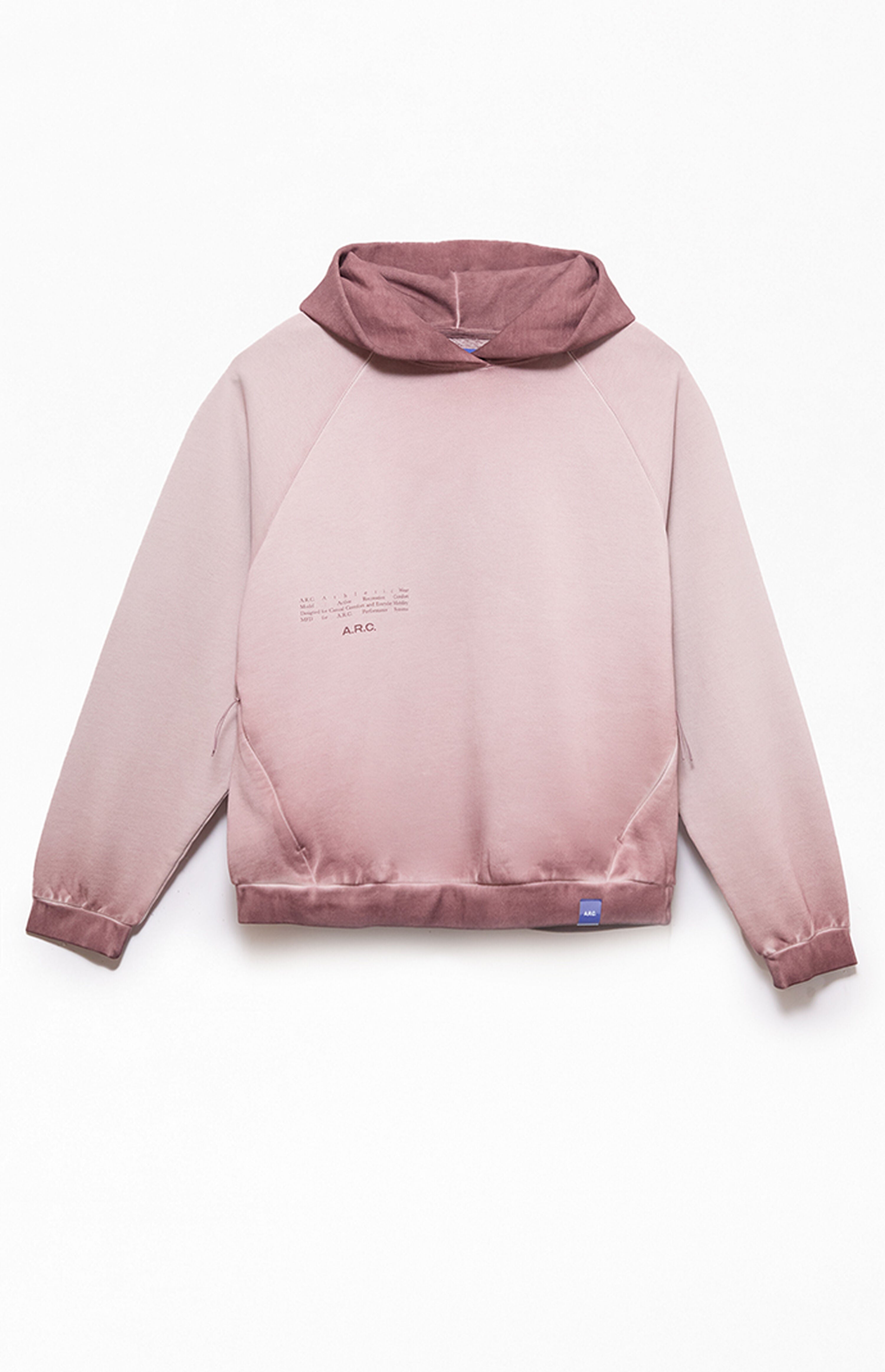 A.R.C. Taupe Rose Vintage Wash Heavyweight Raglan Oversized Fleece Hoodie