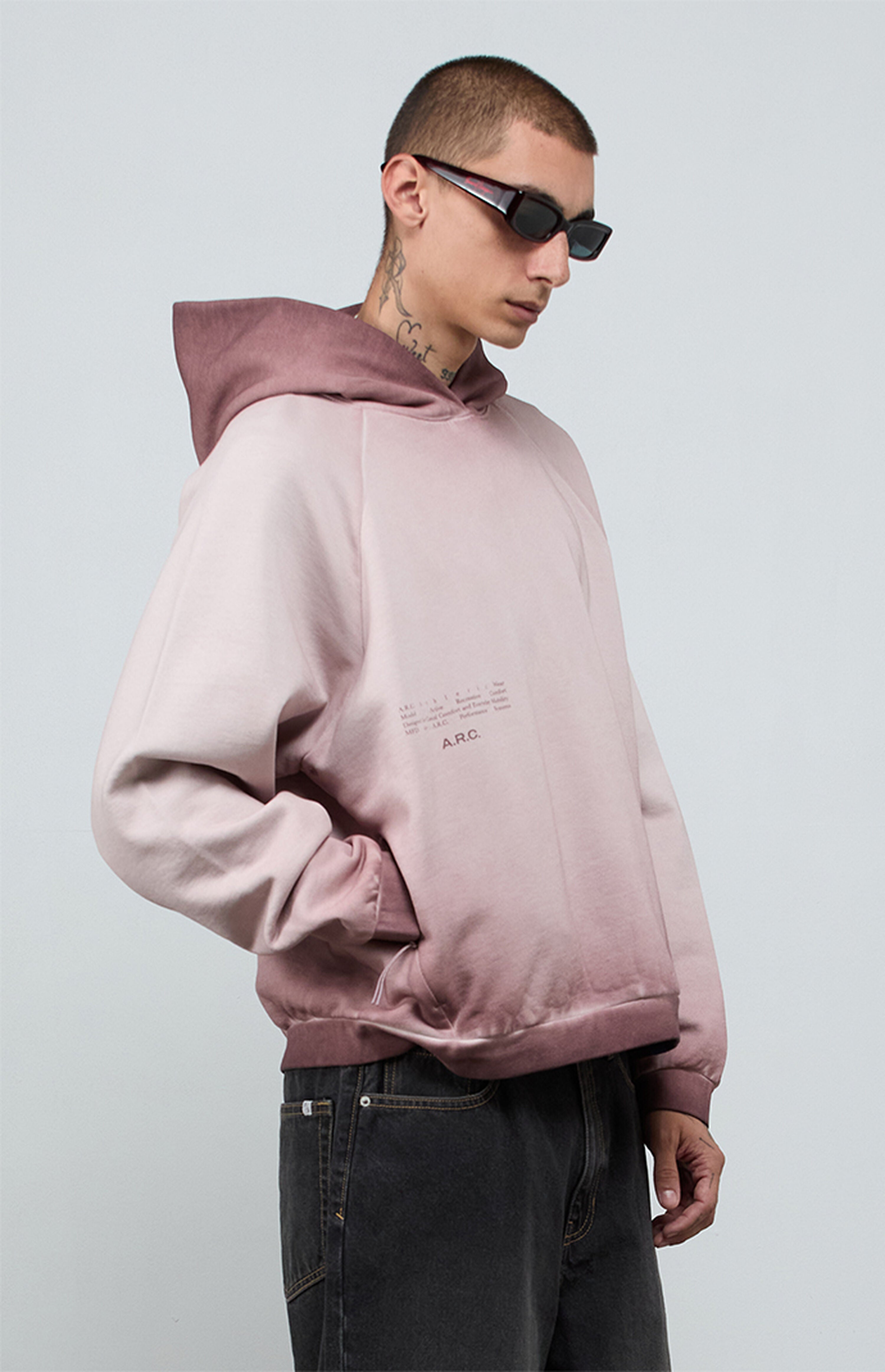 A.R.C. Taupe Rose Vintage Wash Heavyweight Raglan Oversized Fleece Hoodie