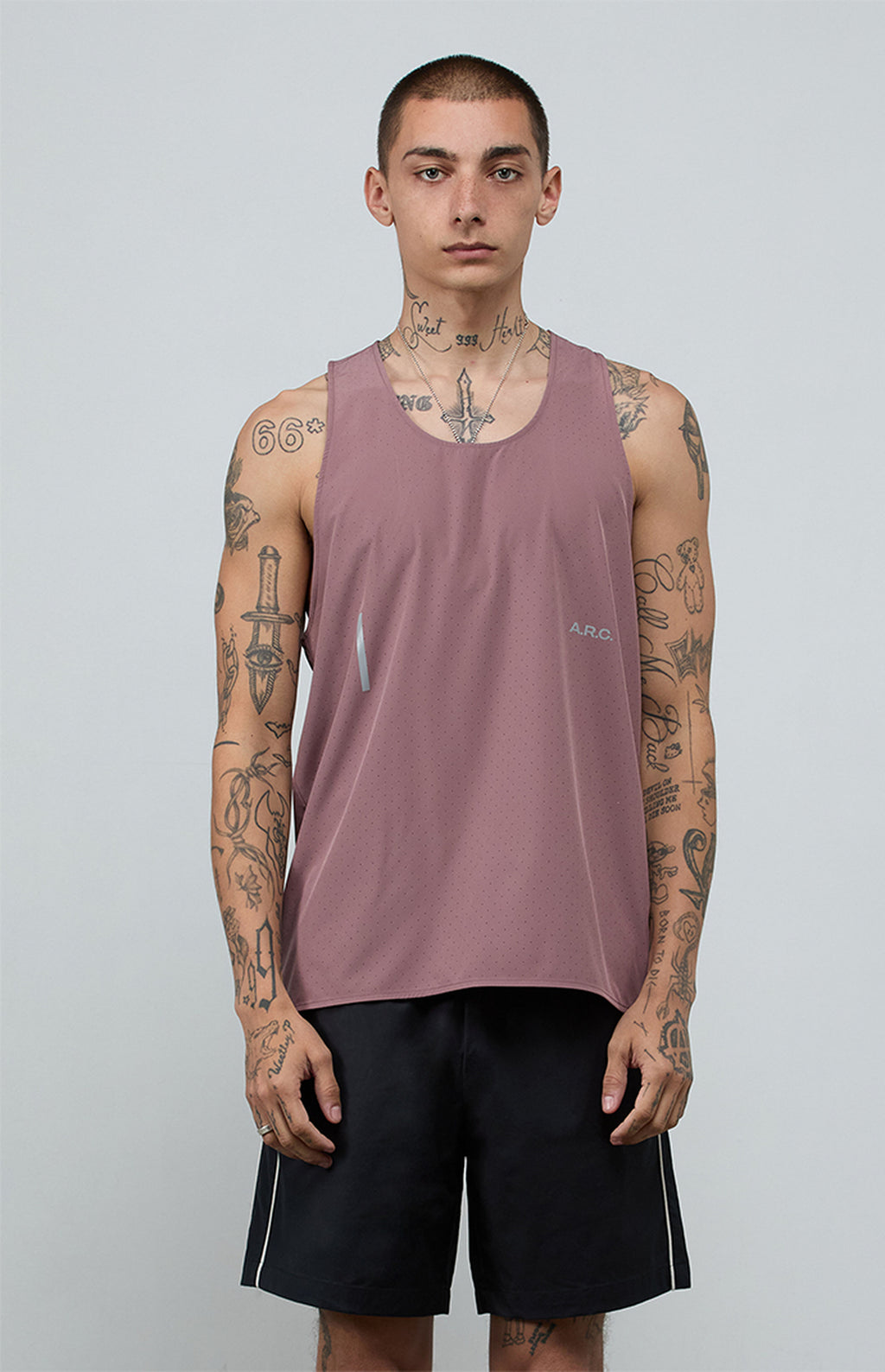A.R.C. Rose Active Perforated Tank Top