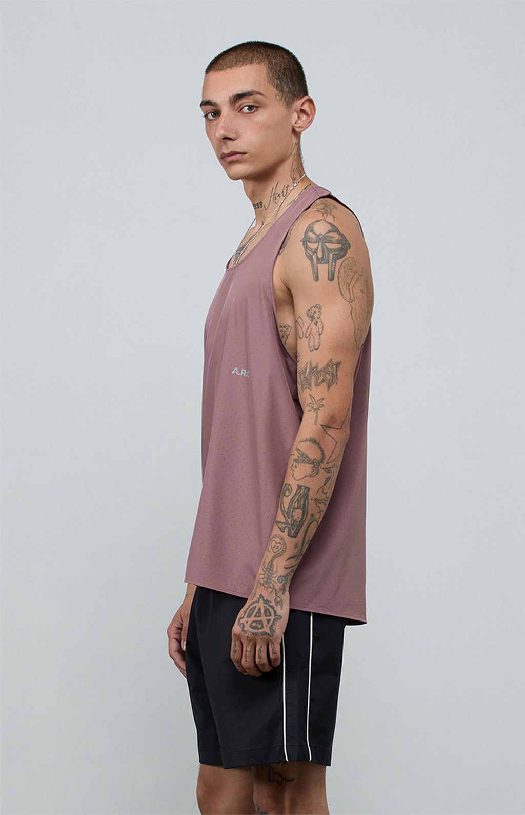A.R.C. Rose Active Perforated Tank Top