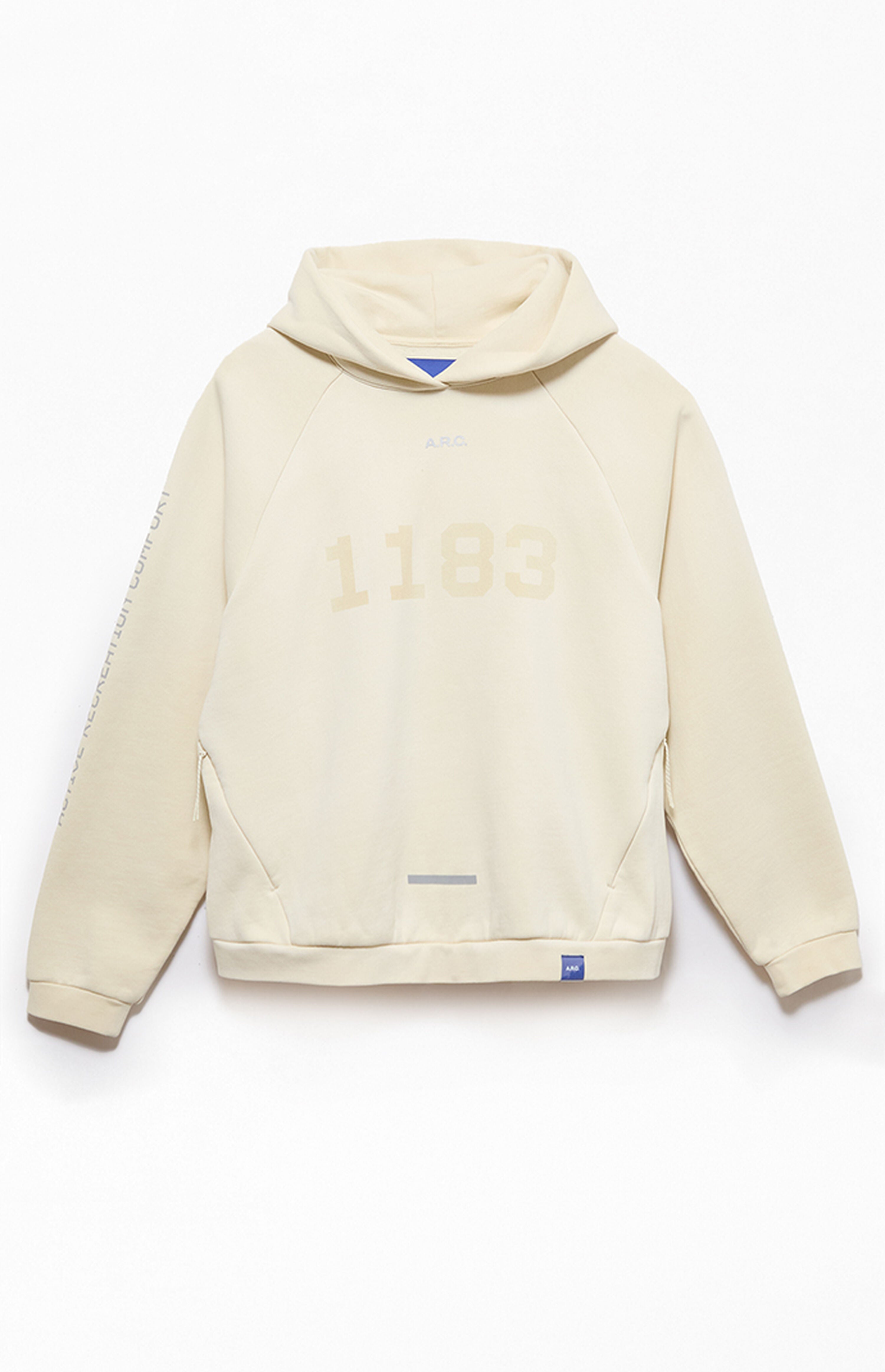 A.R.C. 1183 Light Gray Vintage Wash Heavyweight Raglan Oversized Fleece Hoodie