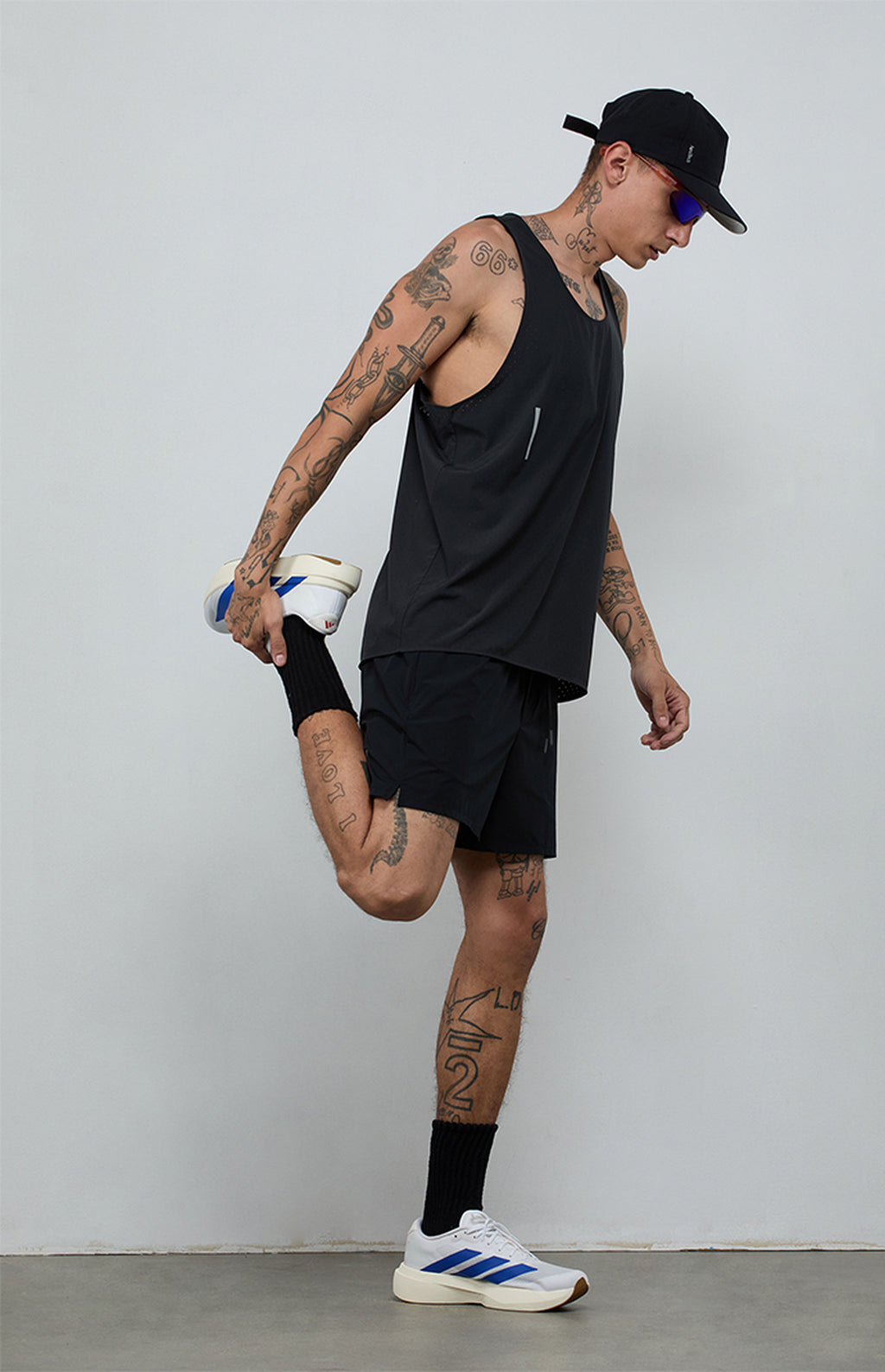 A.R.C. Black Active Perforated Tank Top