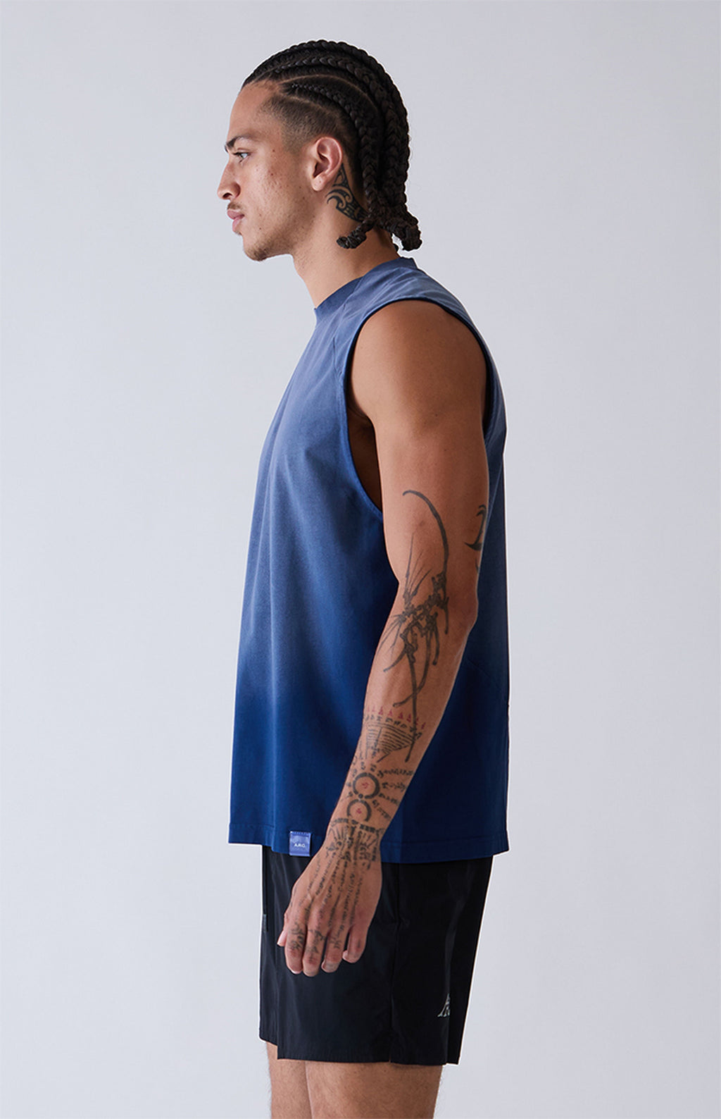 A.R.C. Navy Vintage Wash Form Muscle T-Shirt