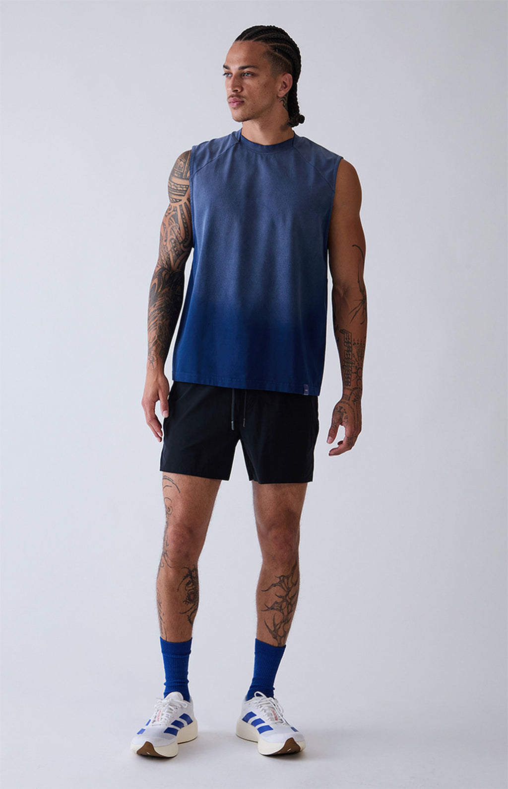 A.R.C. Navy Vintage Wash Form Muscle T-Shirt