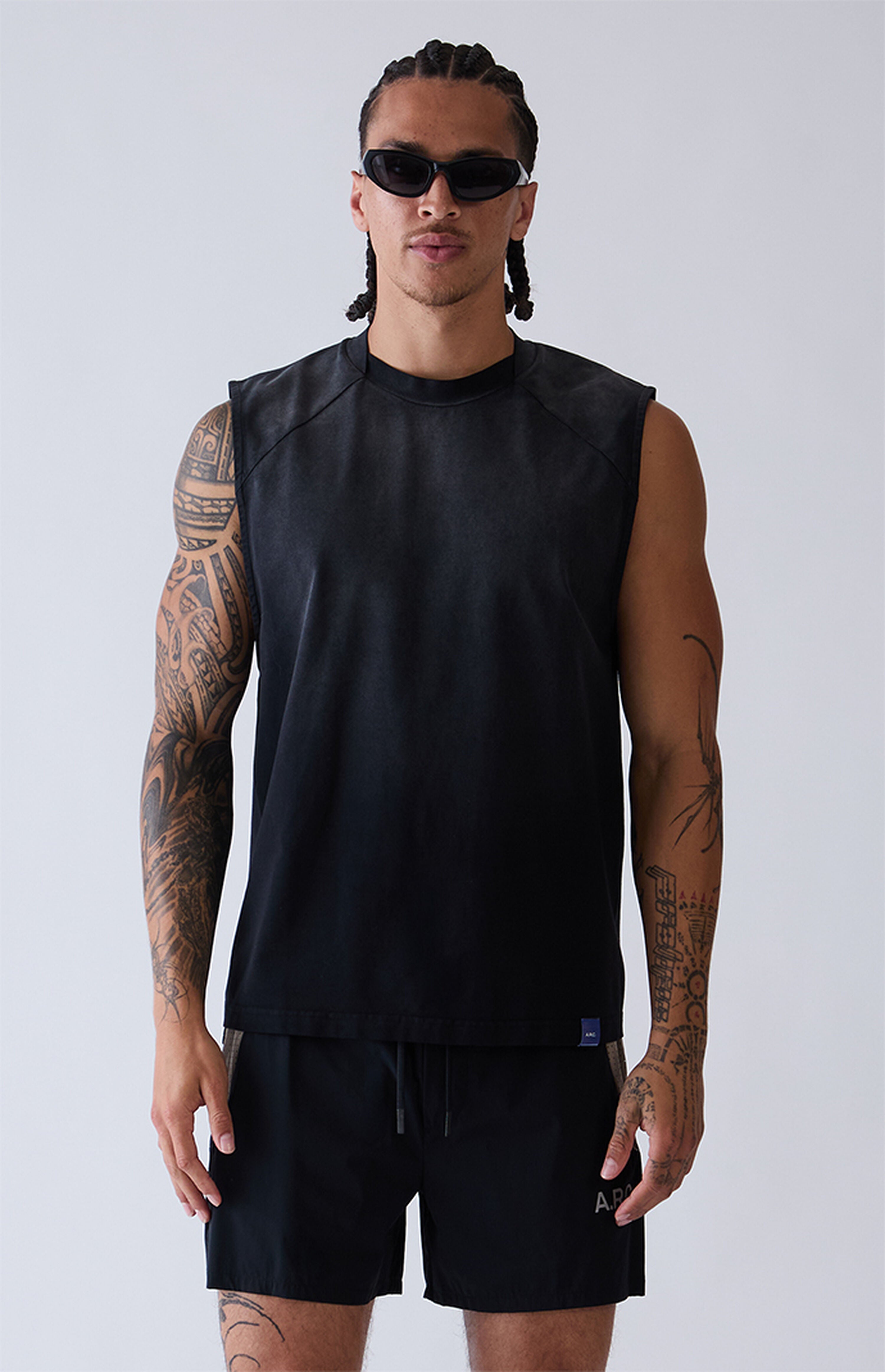 A.R.C. Black Vintage Wash Form Muscle T-Shirt